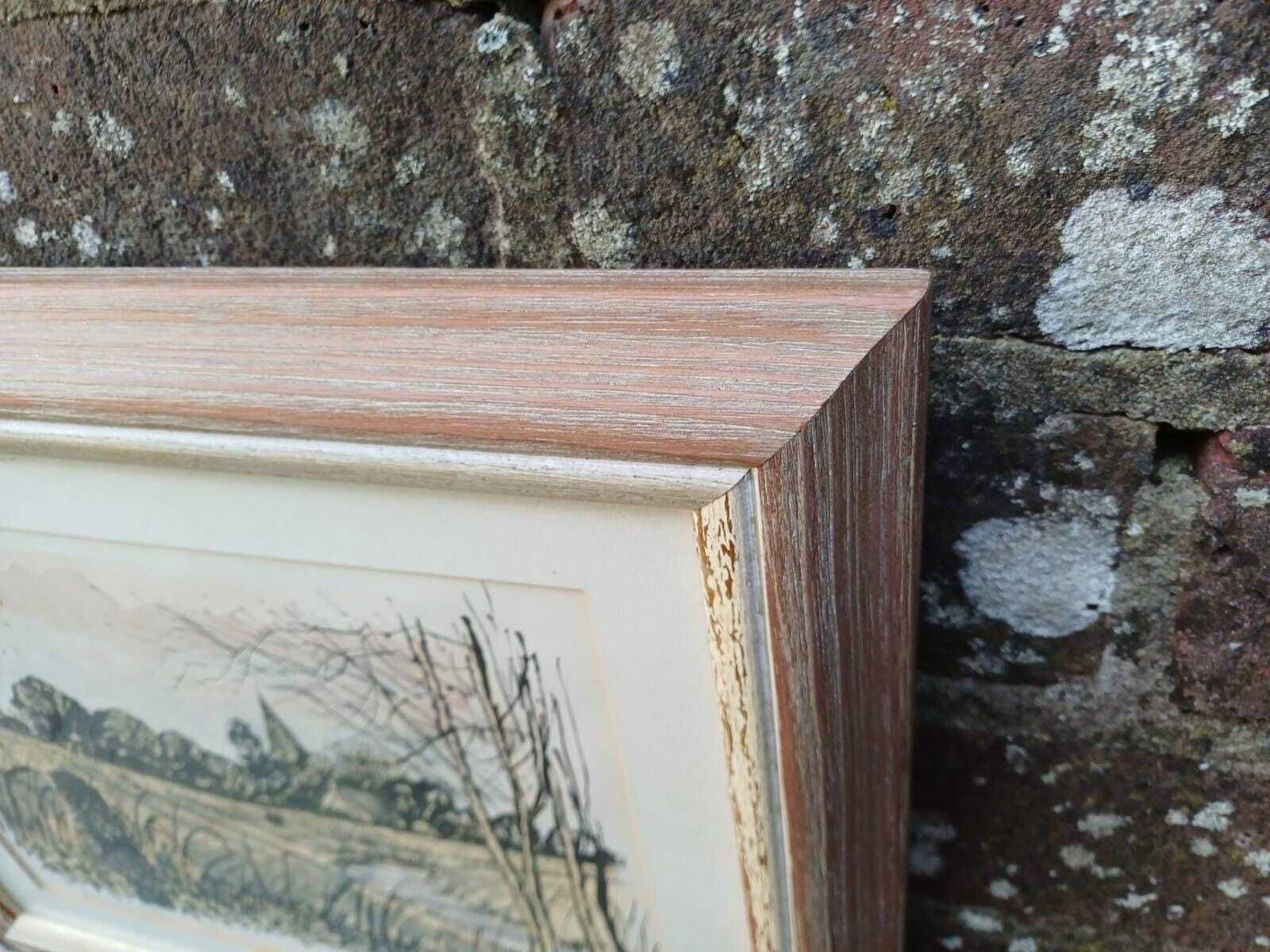 Vintage Signed Lithograph Of Alfriston Sussex By Robert Taverner (1920 2004), Village Landscape Framed English Countryside Art photo buy