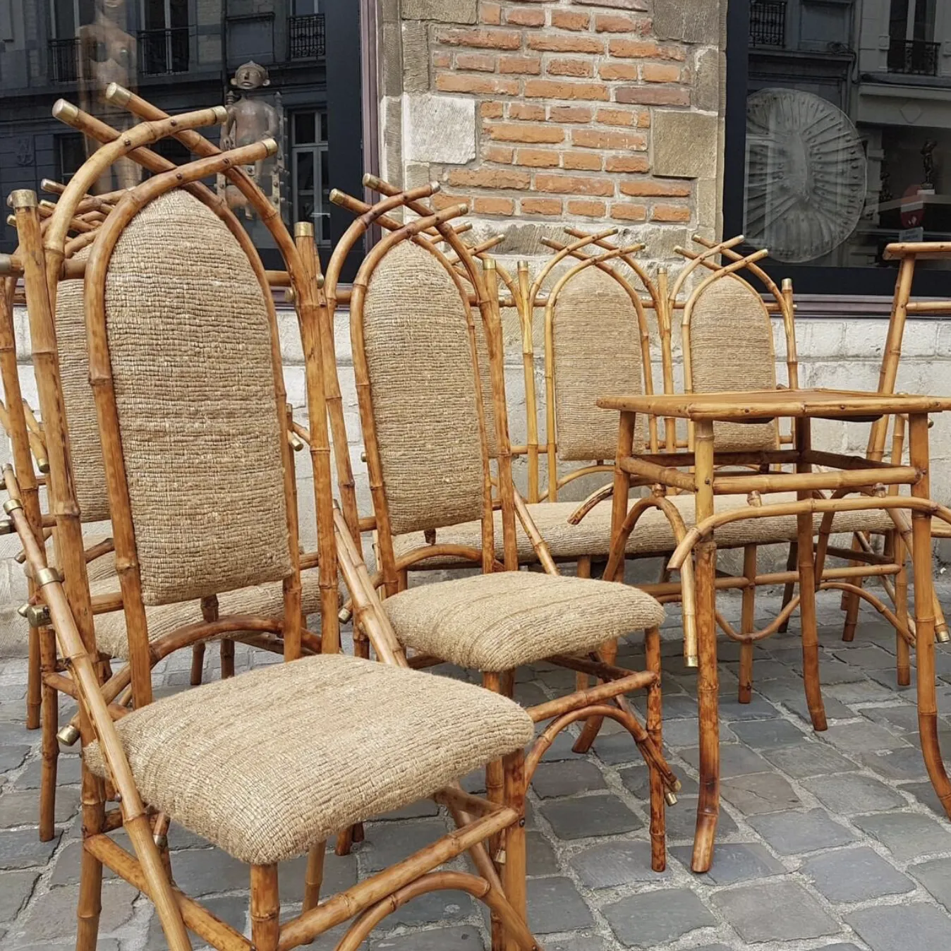 Bamboo Living Room Set By Giusto Puri Purini, 1950s photo vinterior