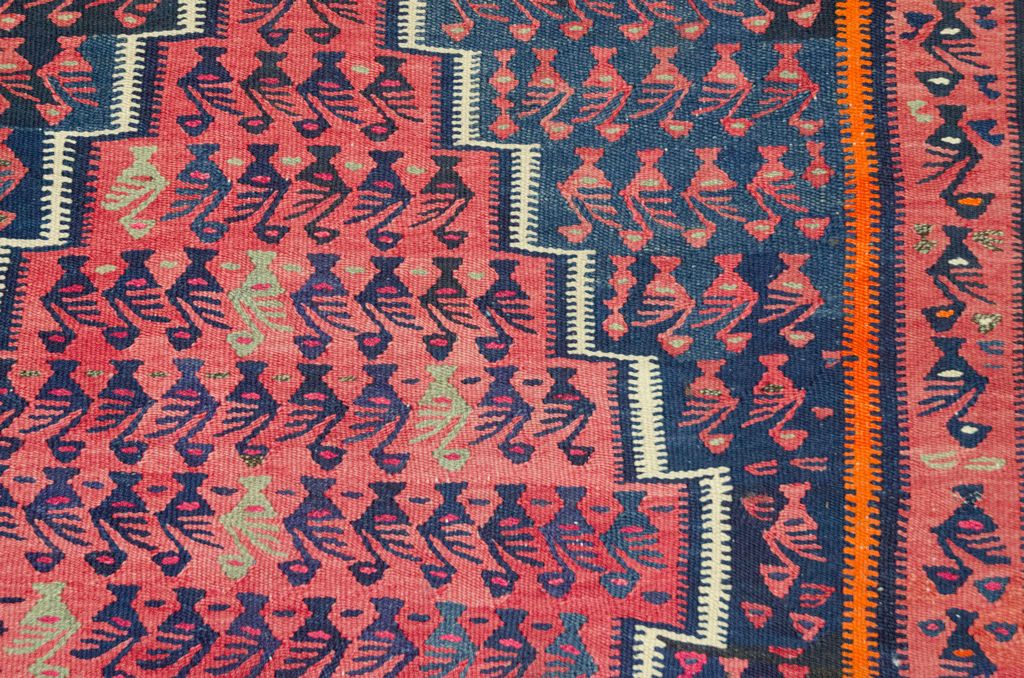 Vintage Harsin Kilim Carpet 288x155cm photo Textiles