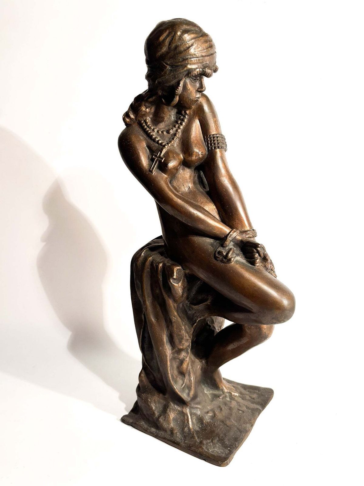 Bronze Sculpture "The Slave" Attributed To Giacomo Ginotti 19th Century
