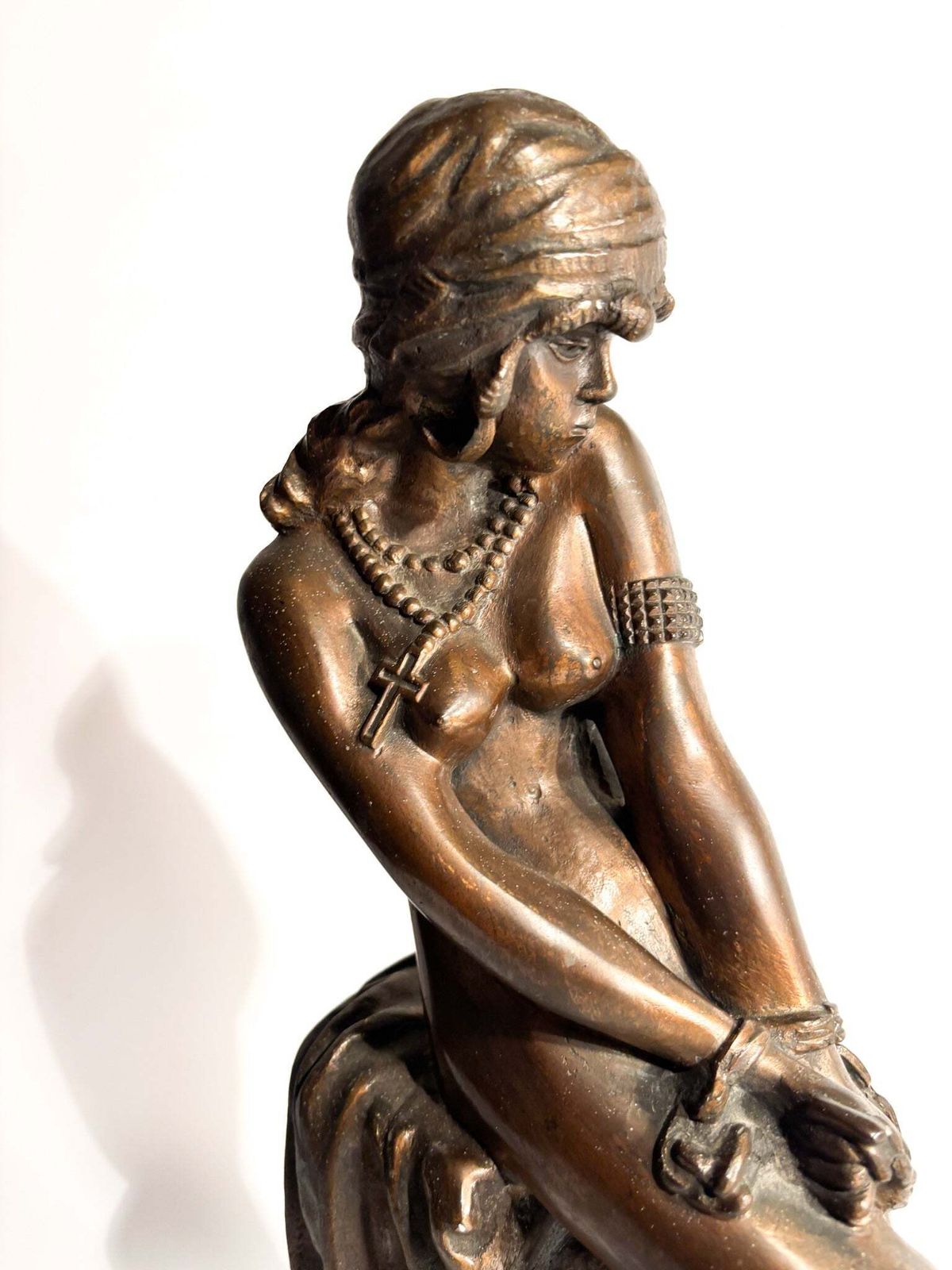 Bronze Sculpture "The Slave" Attributed To Giacomo Ginotti 19th Century photo furniture