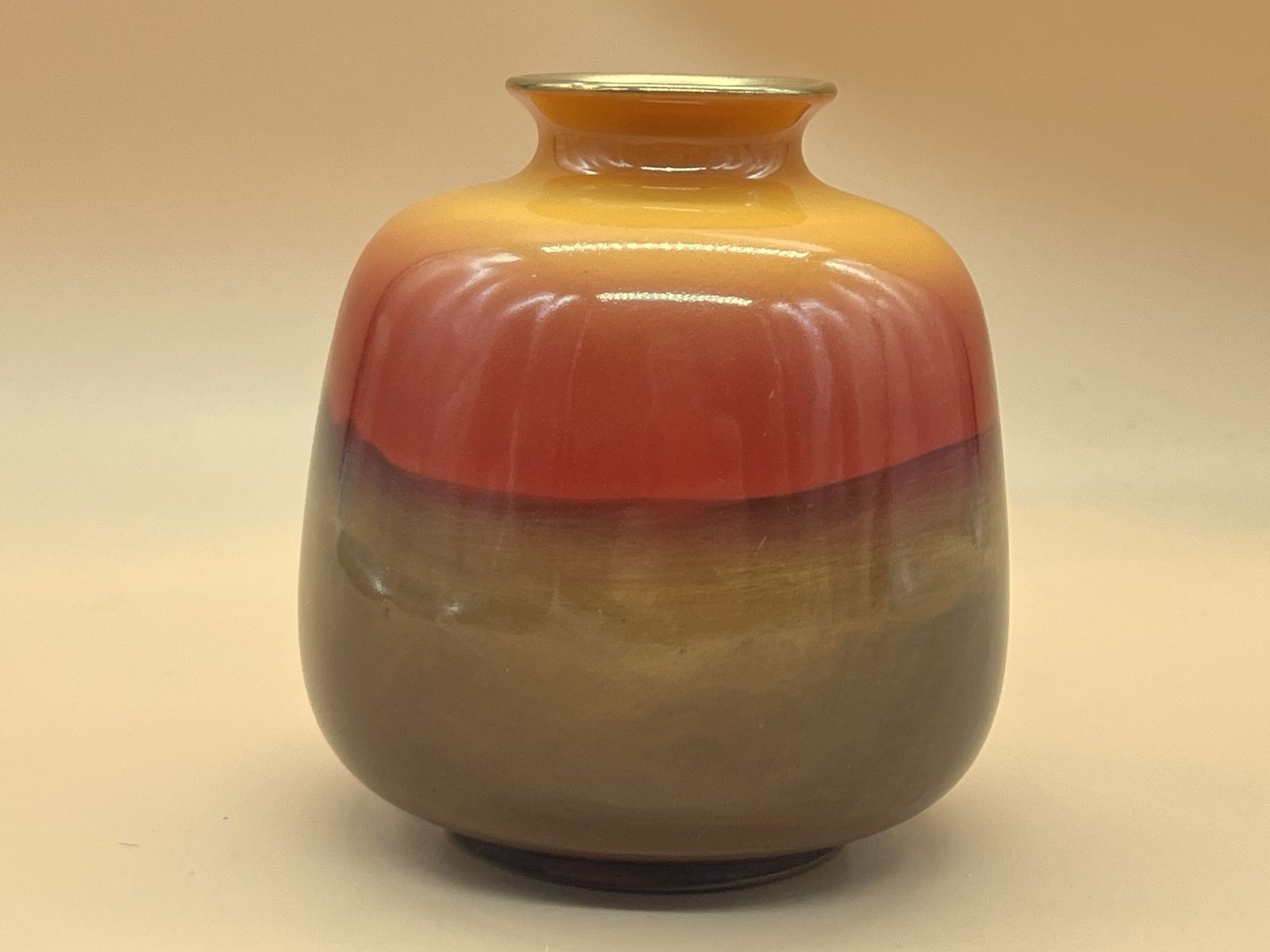 Antique Royal Doulton China Holbein Ware Sheep At Sunset Design Vase. C1900. photo for sale