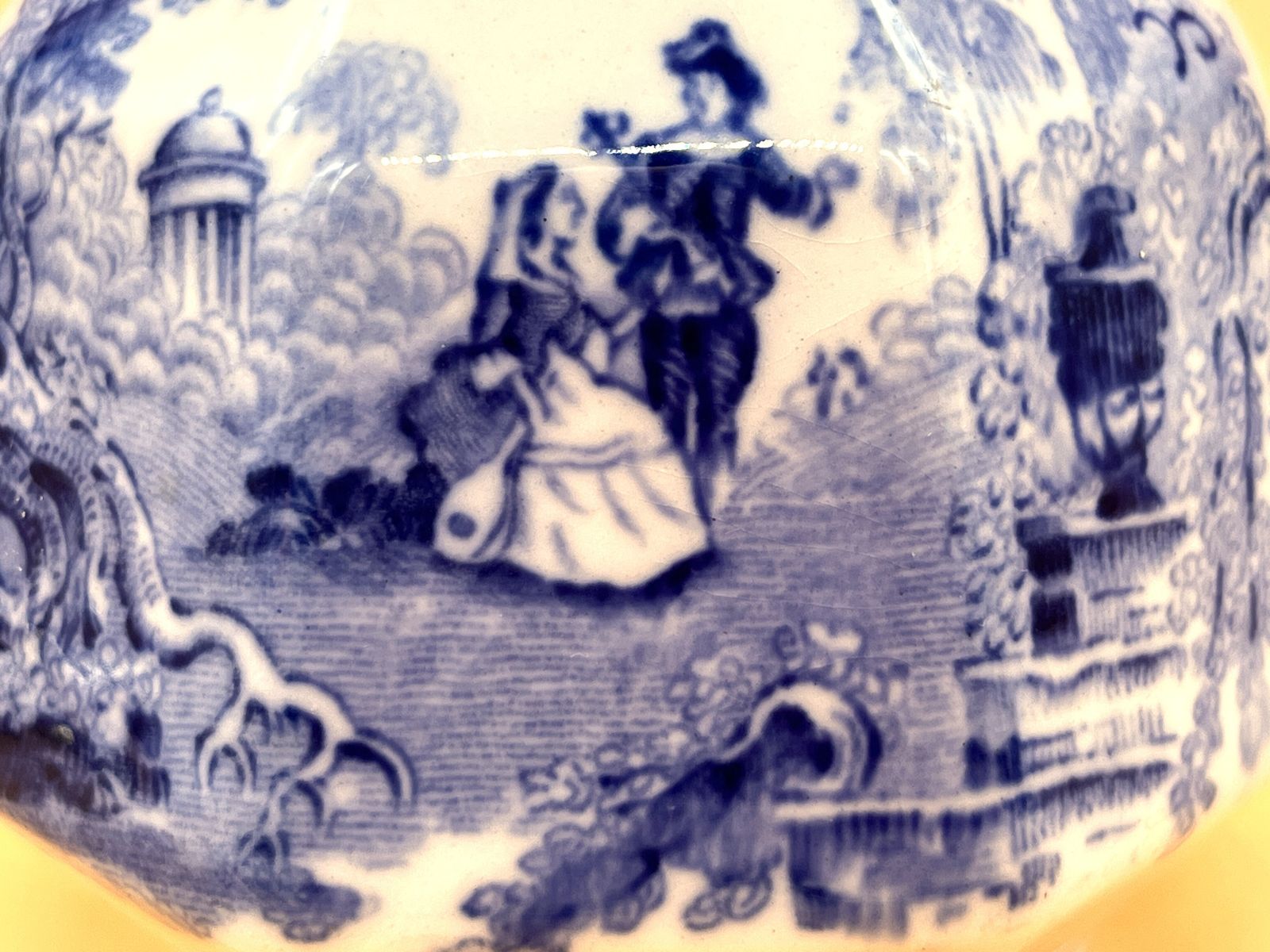 Antique Masons Ironstone Romantic Design Octagonal Vase. C1920's. 5.75". photo for sale
