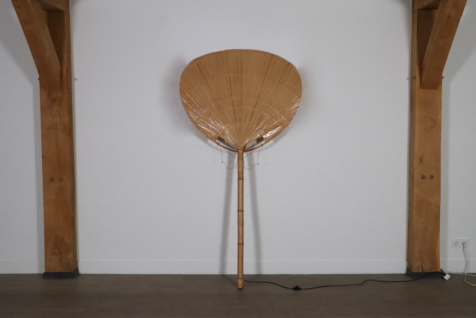 Large Uchiwa Floor Lamp By Ingo Maurer For M Design, Germany 1977 photo buy