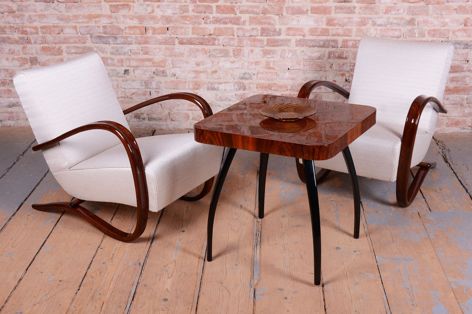 5700.0 Pair Of Restored Art Deco Armchairs, By J. Halabala, Up Zavody, Czech, 1930s photo