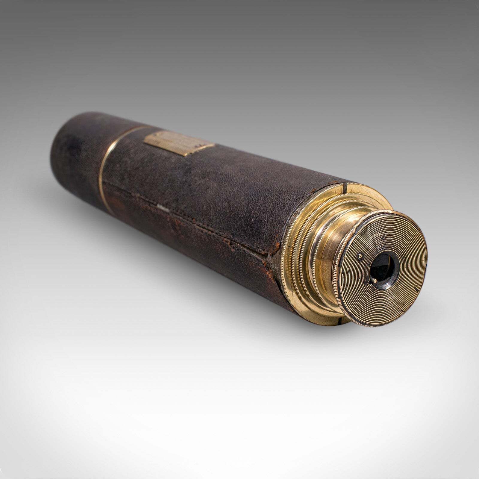 Antique Lord Bury 4 Draw Telescope, English, Terrestrial, Jh Steward, Victorian photo vinterior