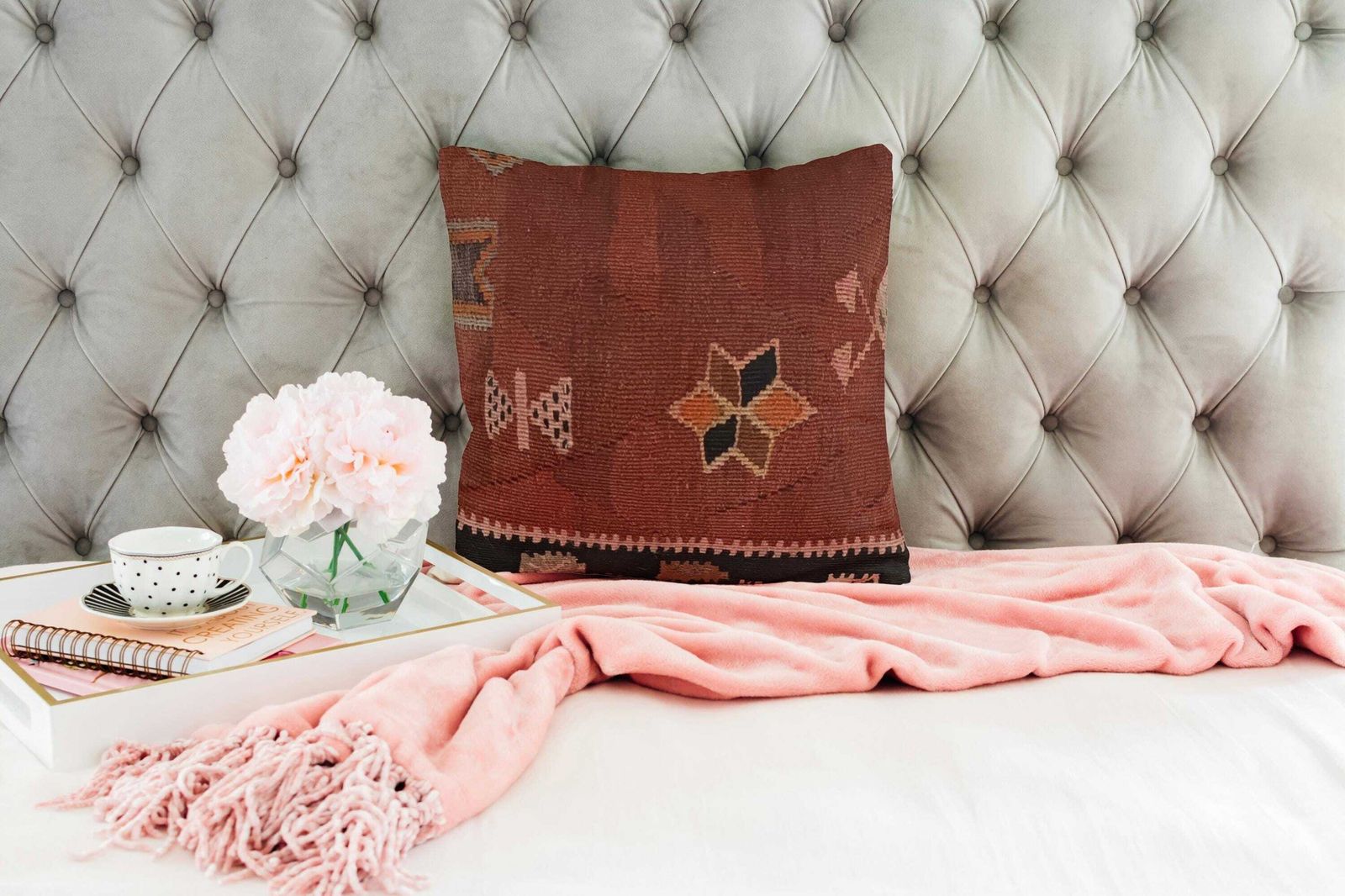 Traditional Turkish Kilim Cushion, 45x45 Cm Handmade Kilim Cushion, Vintage Kilim Pillow, Hand Knotted Pillow For Sofa, Couch Pillow photo vintage