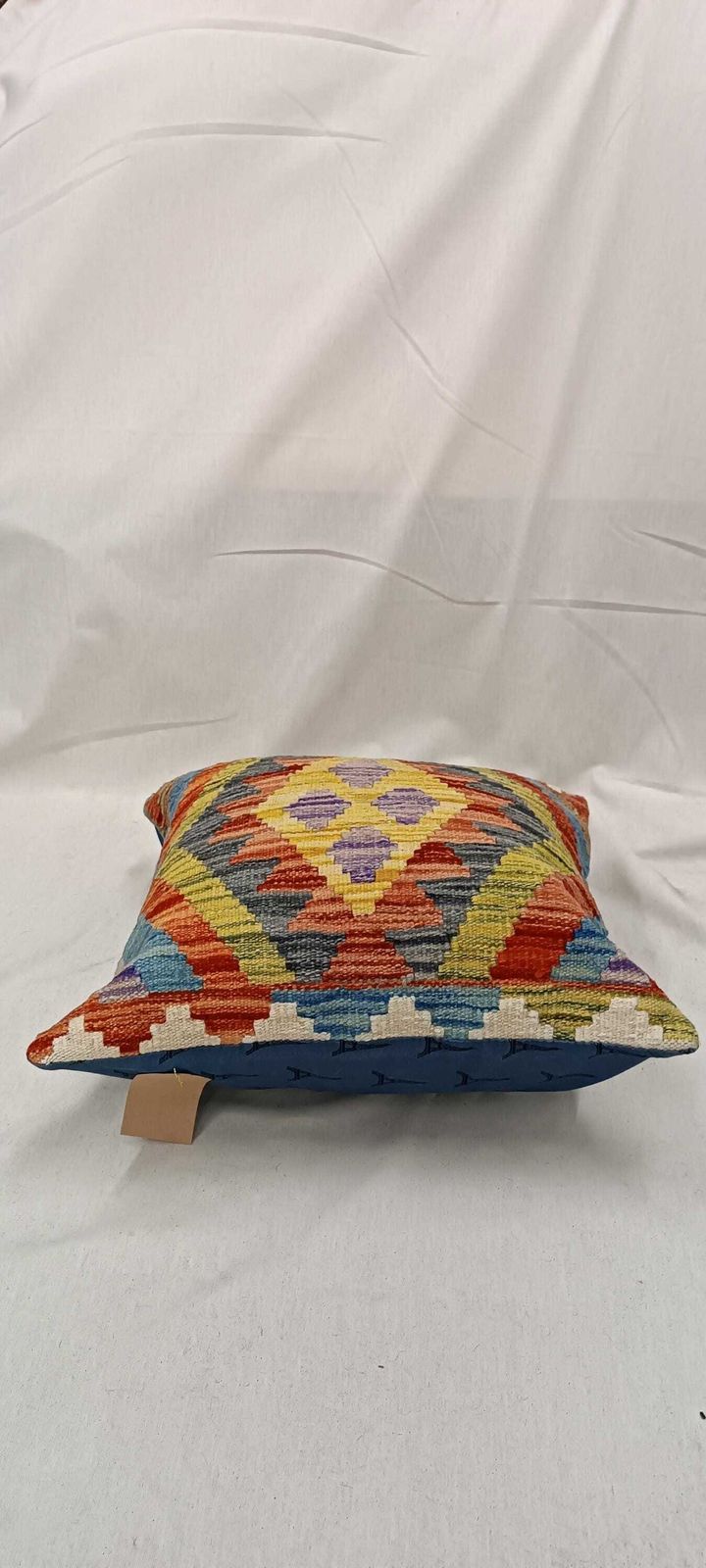 Handmade Cushion Cover For Sofa, Multicoloured Oriental Rug Cushion, Boho Rug Pillow, Decorative Throw Pillow, Kilim Rug Cushion 45x45 Cm photo 50.0