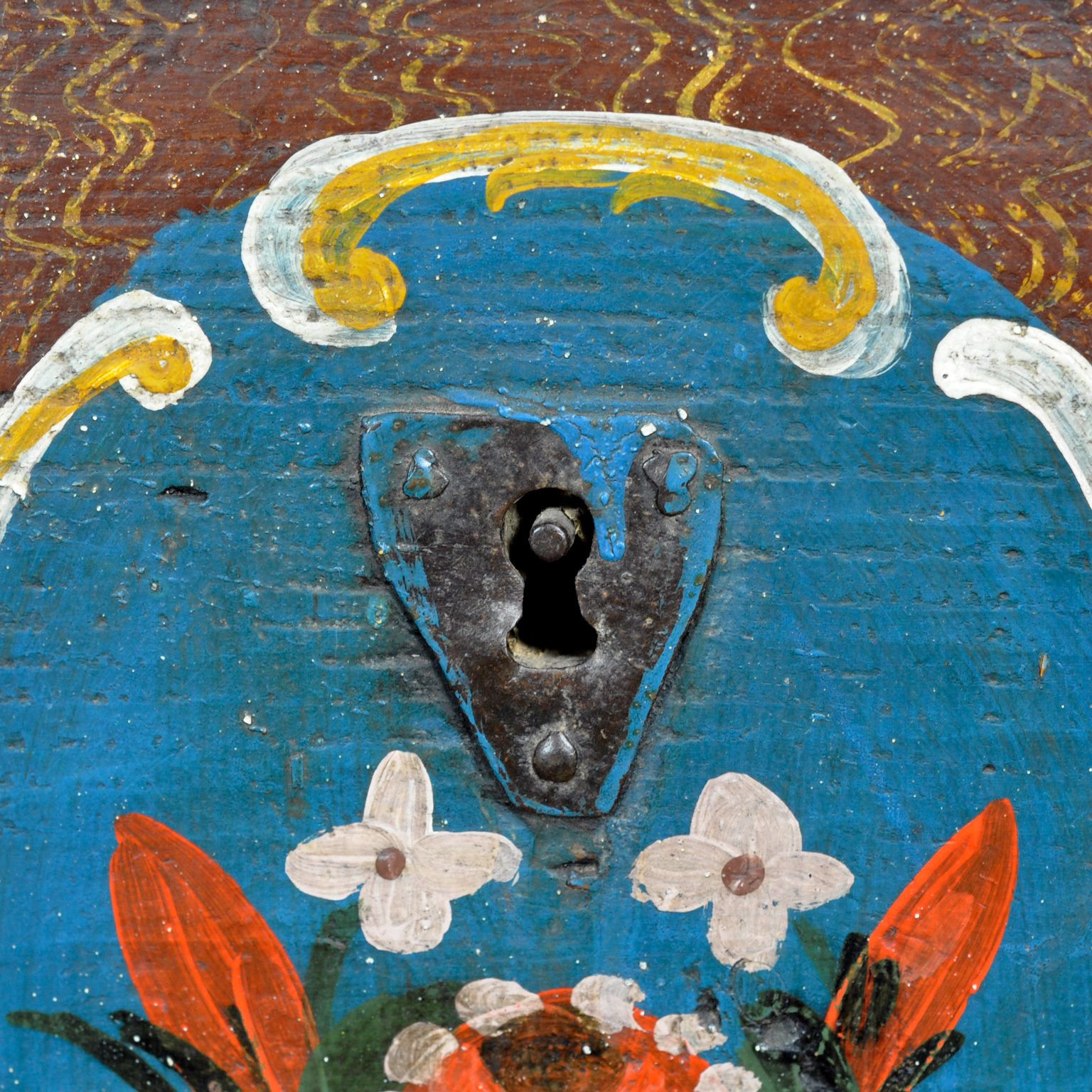 Folk Art Wedding Chest, Dated 1718 photo Furniture
