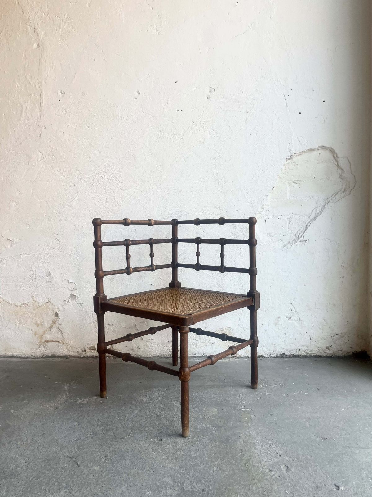 Antique French Bobbin Chair   #1564 photo vinterior
