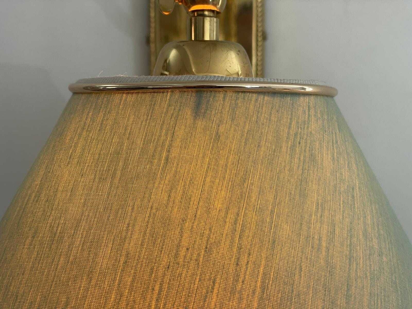 Mid Century Modern Green Fabric Shade And Brass Single Sconce, 1960s, Italy, 5 Available In Stock photo buy