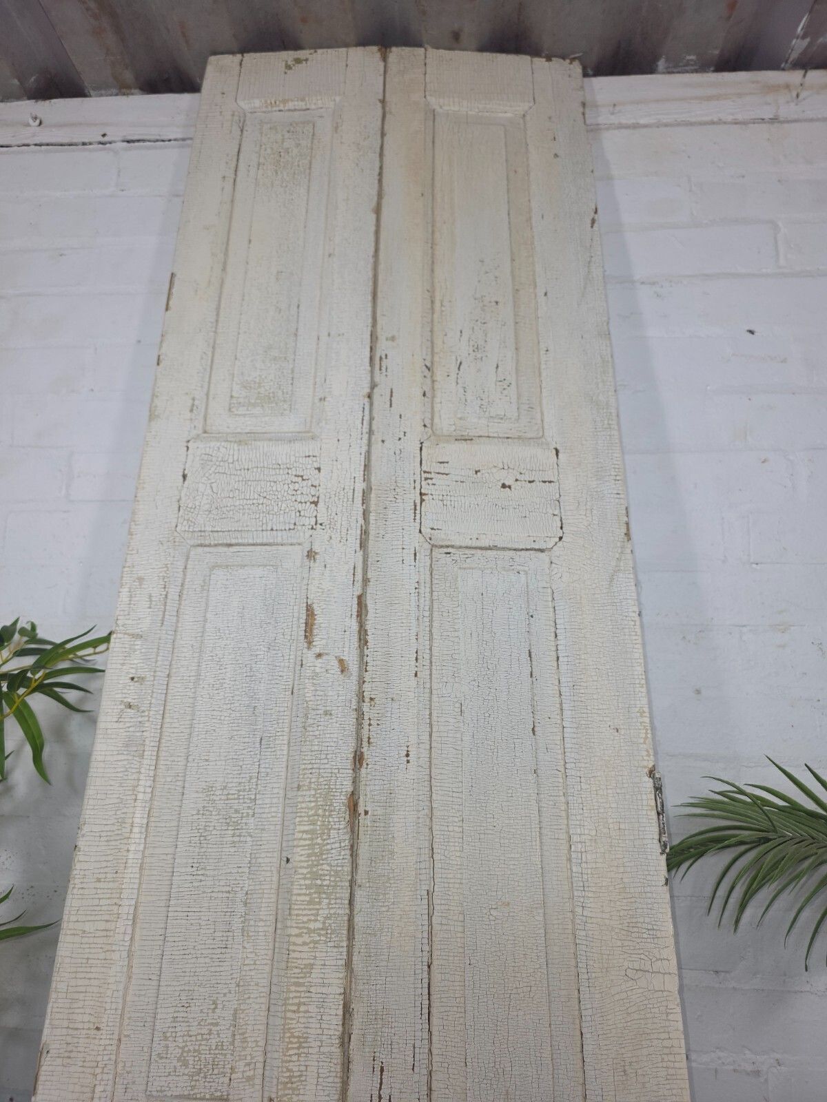 Vintage French Wooden Pine Bi Folding Window Door Shutters Screen Room Divider photo for sale