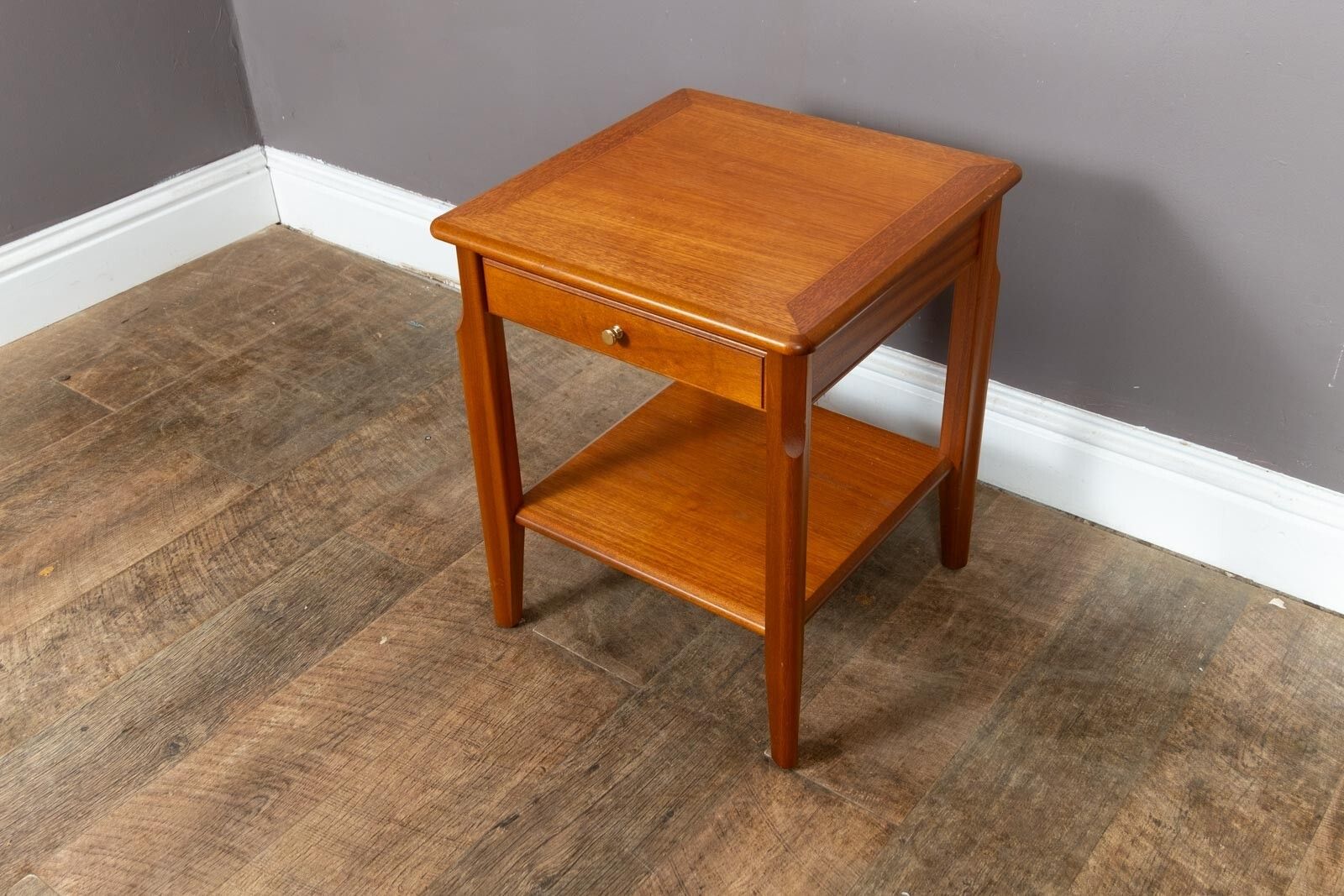 Vintage Mid Century Side Table With Drawer By Nathan photo furniture
