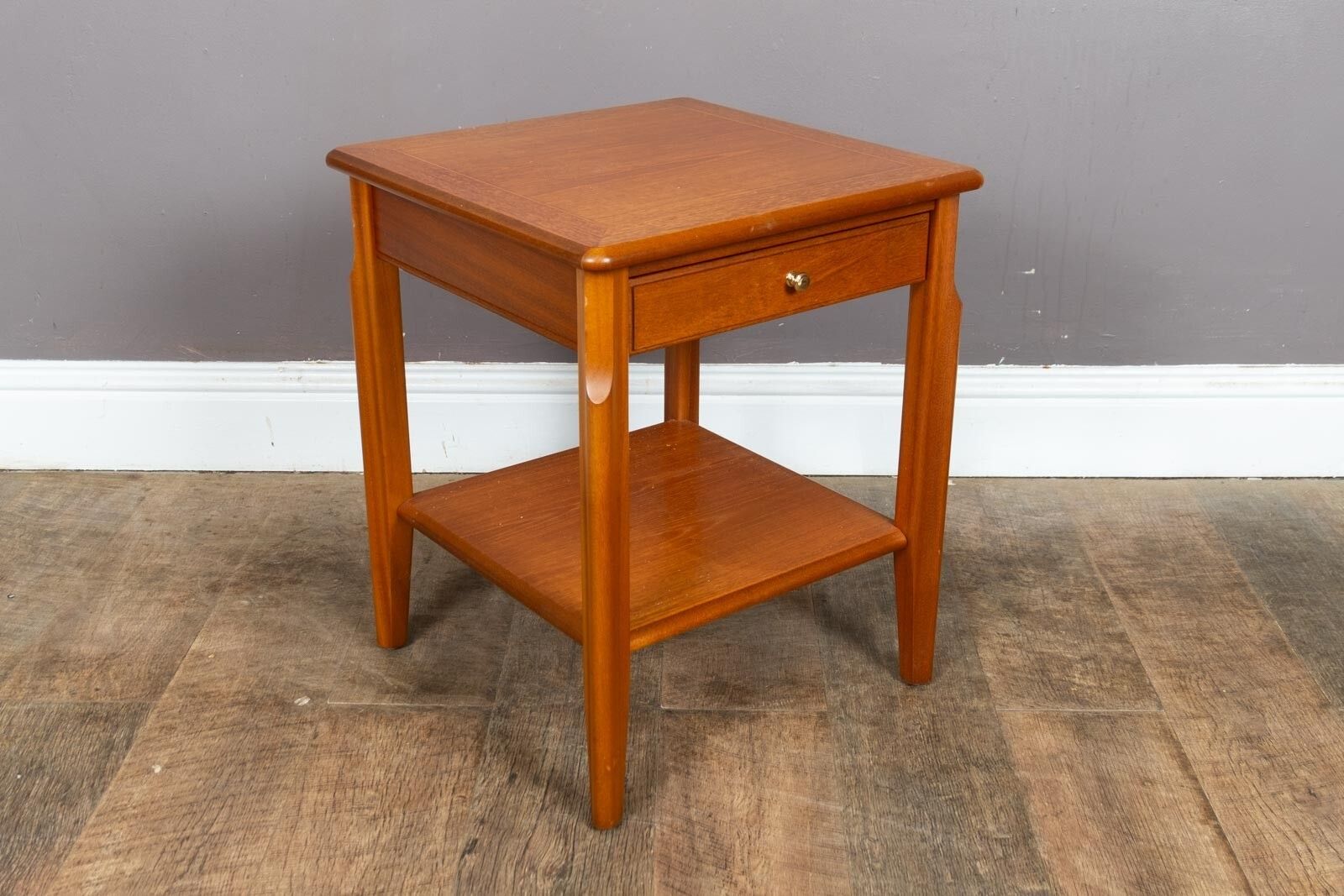 Vintage Mid Century Side Table With Drawer By Nathan photo vintage