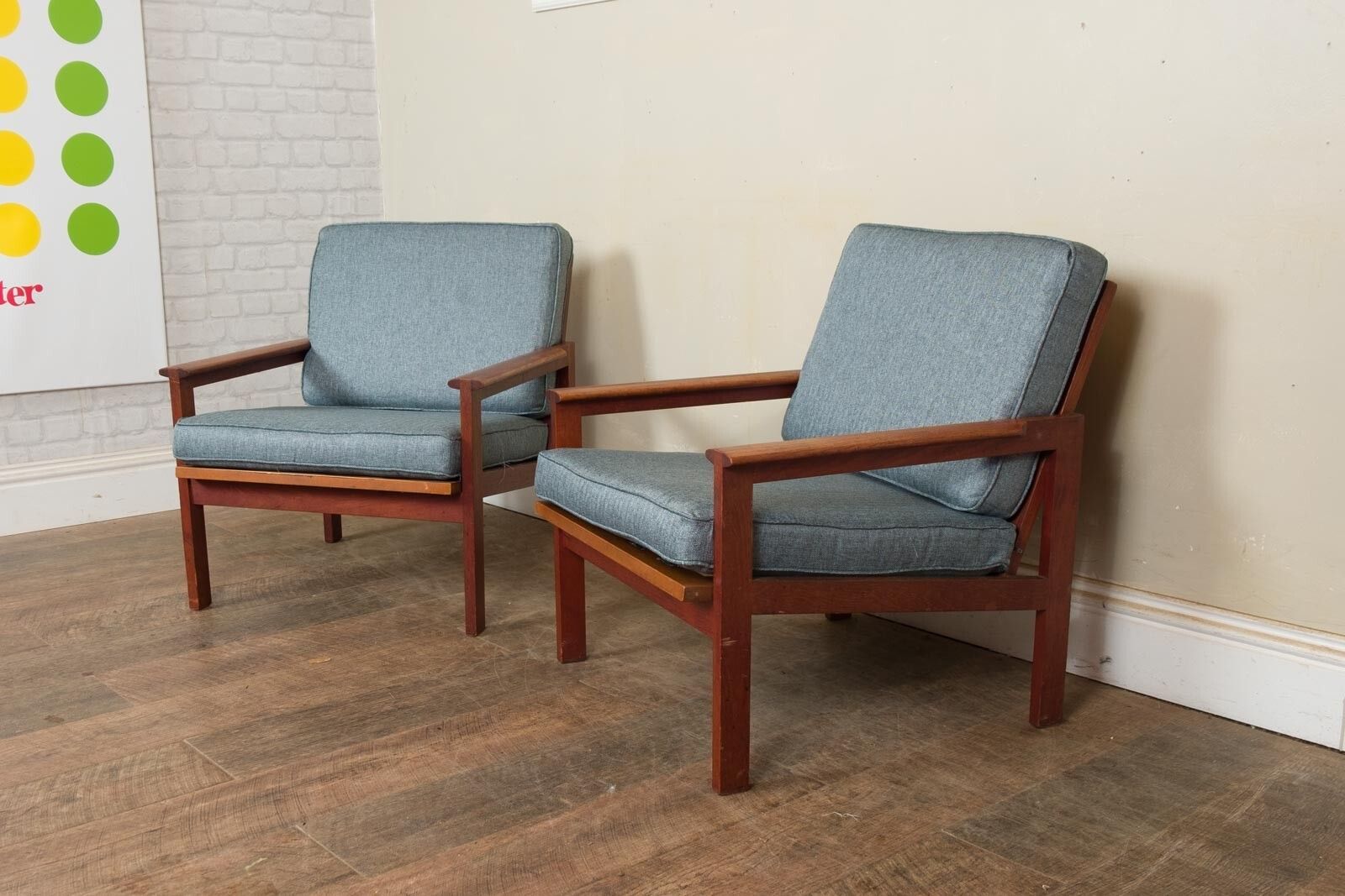 Vintagepair Of Danish Teak 'Capella' Lounge Chairs Armchairs By Illum Wikkelso