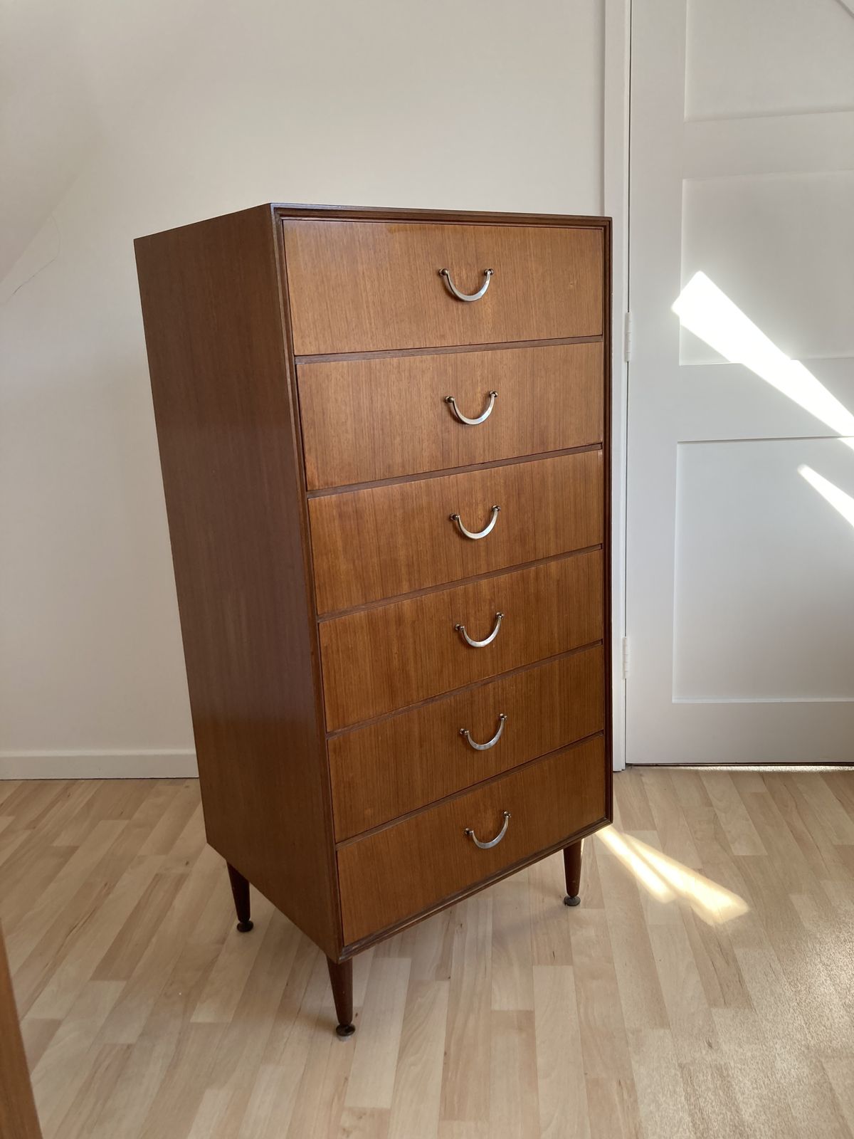 Vintage Meredew Tallboy Chest Of Drawers photo vinterior