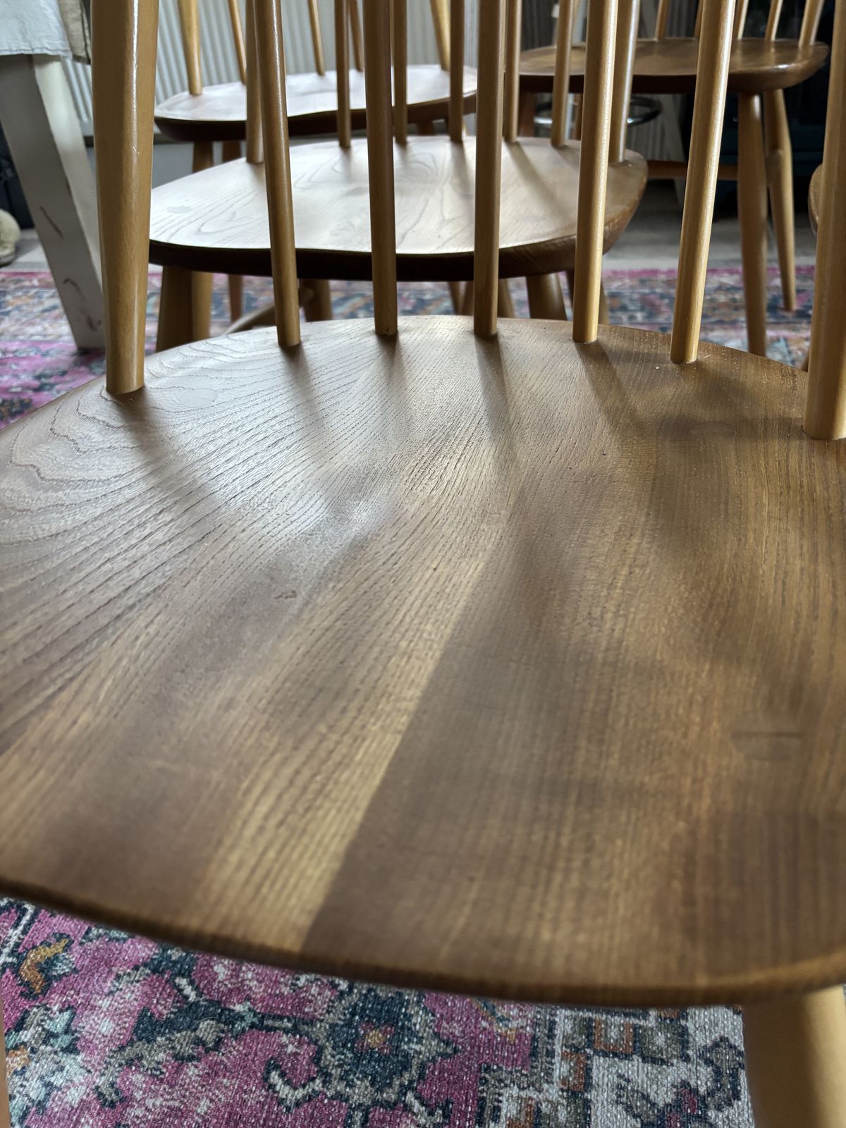 Set Of Six Ercol Windsor Quaker Back Dining Chairs photo 750.0