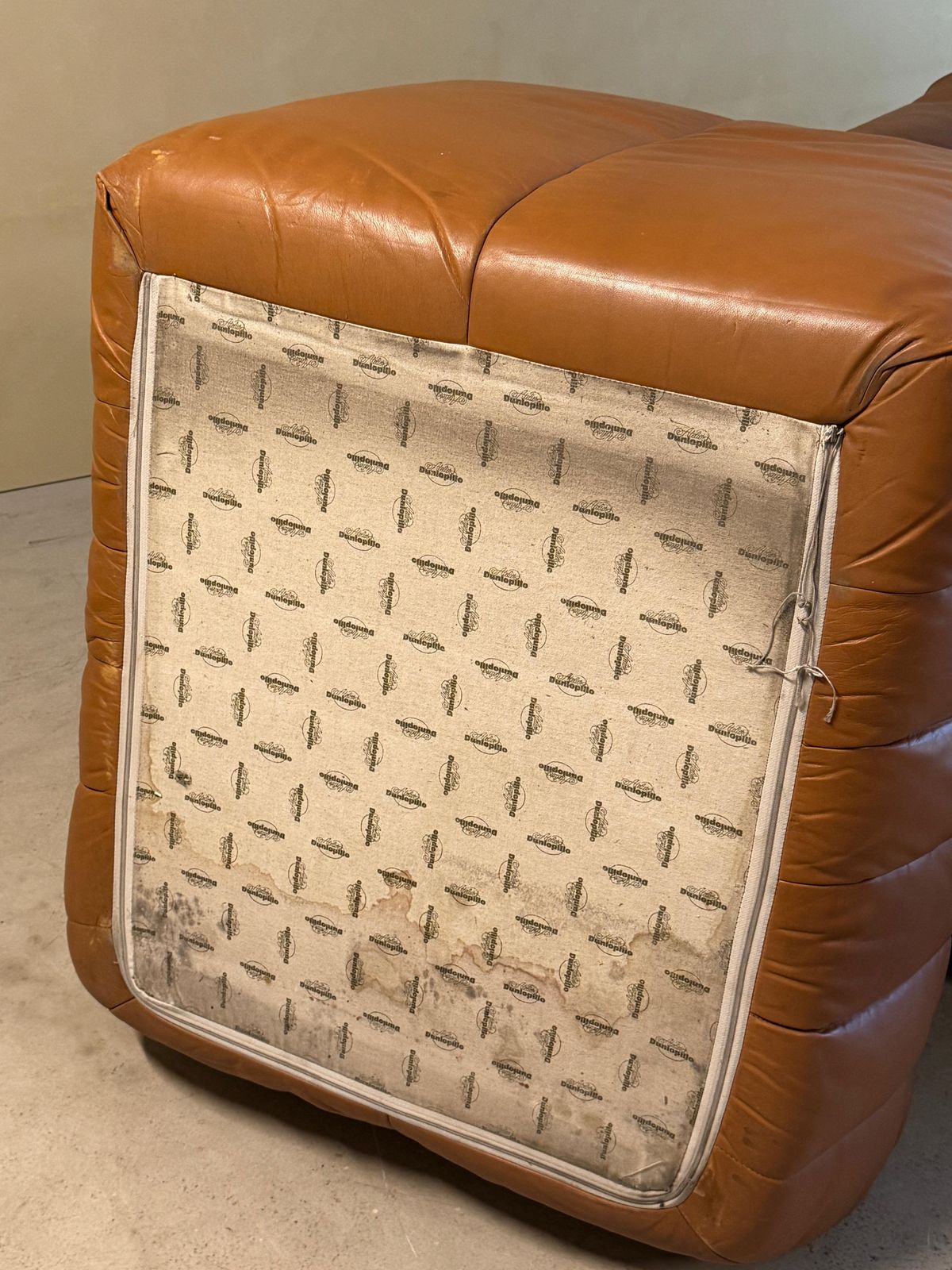 photo vinterior Cognac Leather "Panto" Lounge Chair Set By Marc Held For Dunlopillo, 1970s
