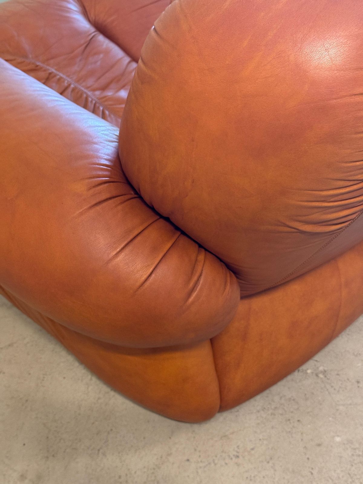 Orignal Italian Vintage Leather Armchair, 1970s photo buy