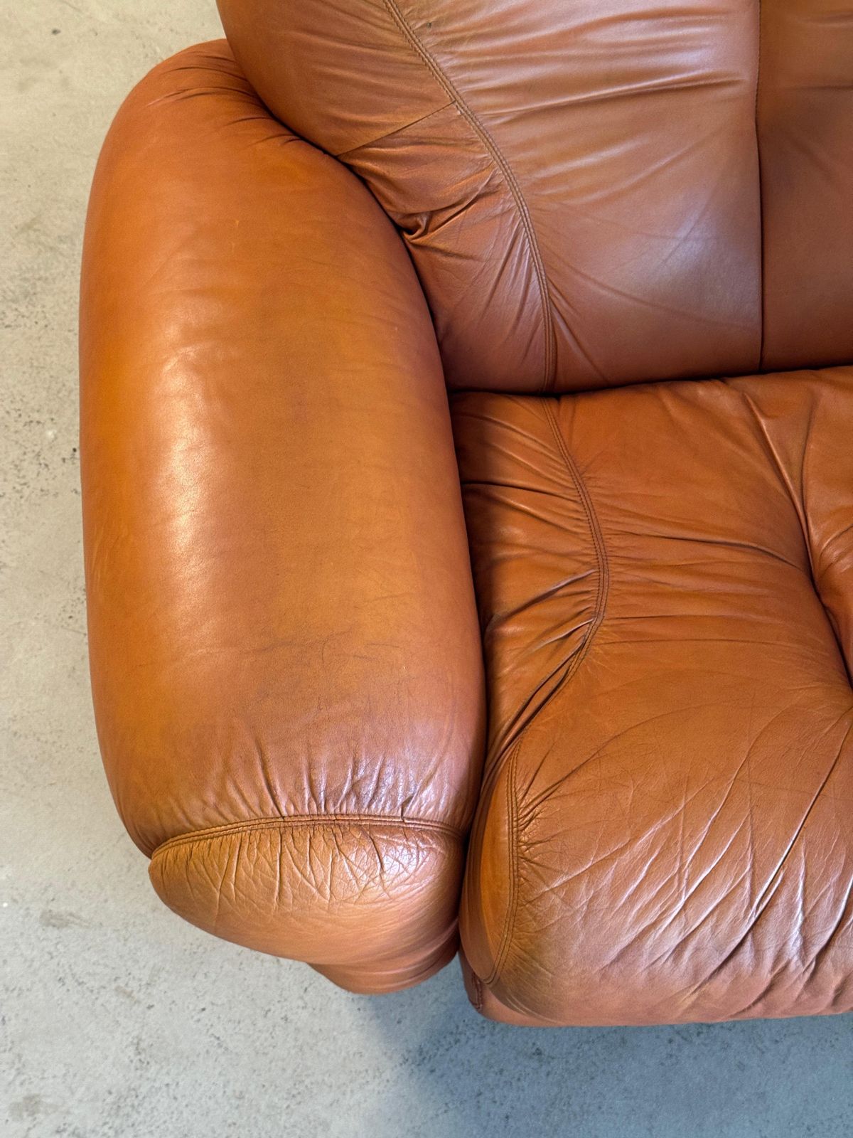 Meubels Vintage Italiaanse Leren Fauteuil, Jaren 1970 photo
