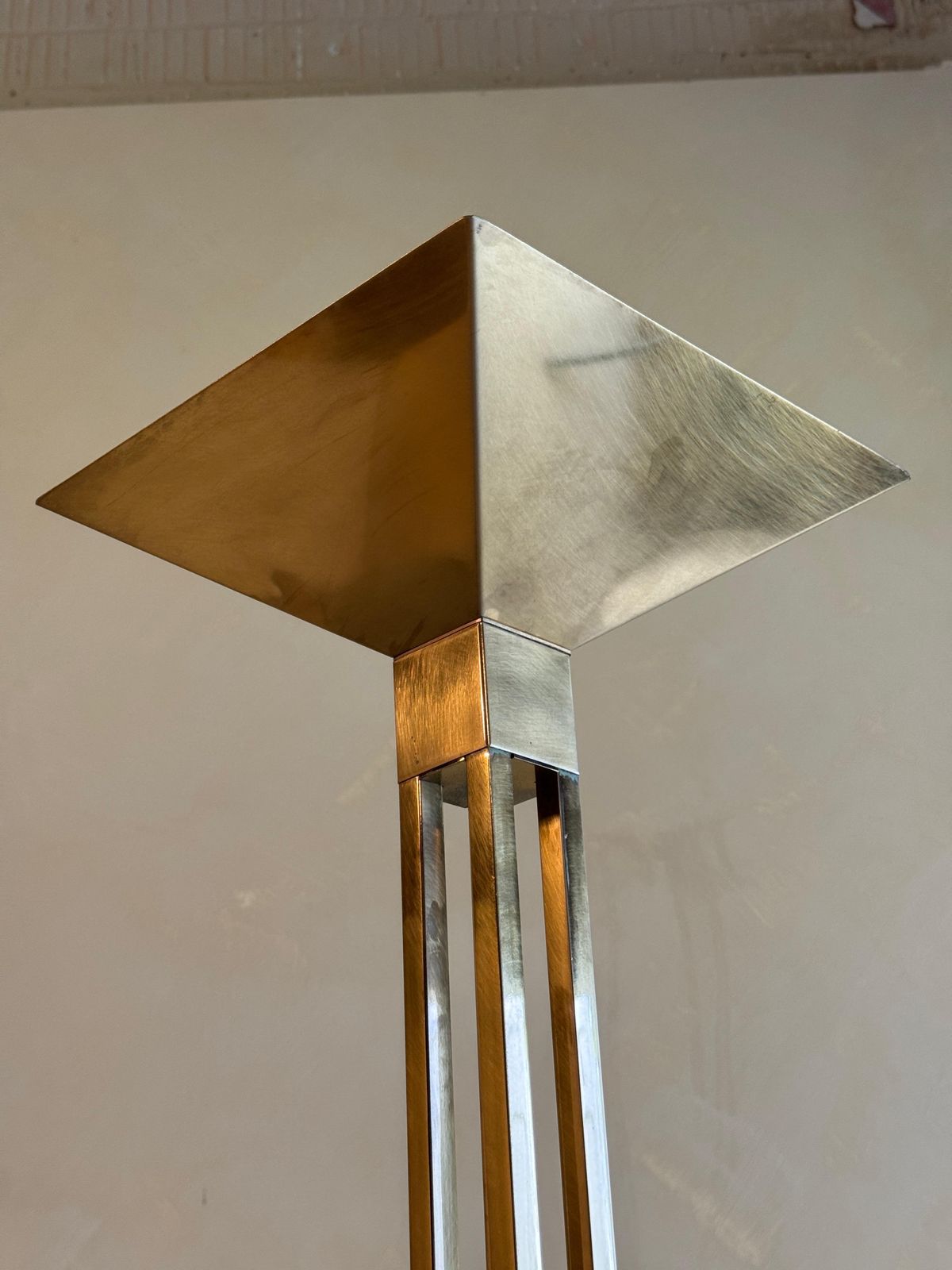 Midcentury Brass Floorlamp By Deknudt, 1970s photo for sale