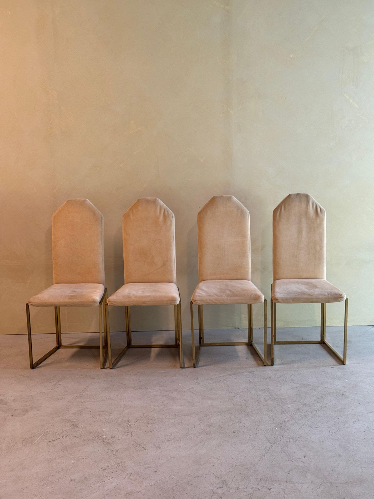 photo vinterior Belgochrom Messing Ronde Eetset, Jaren 1970