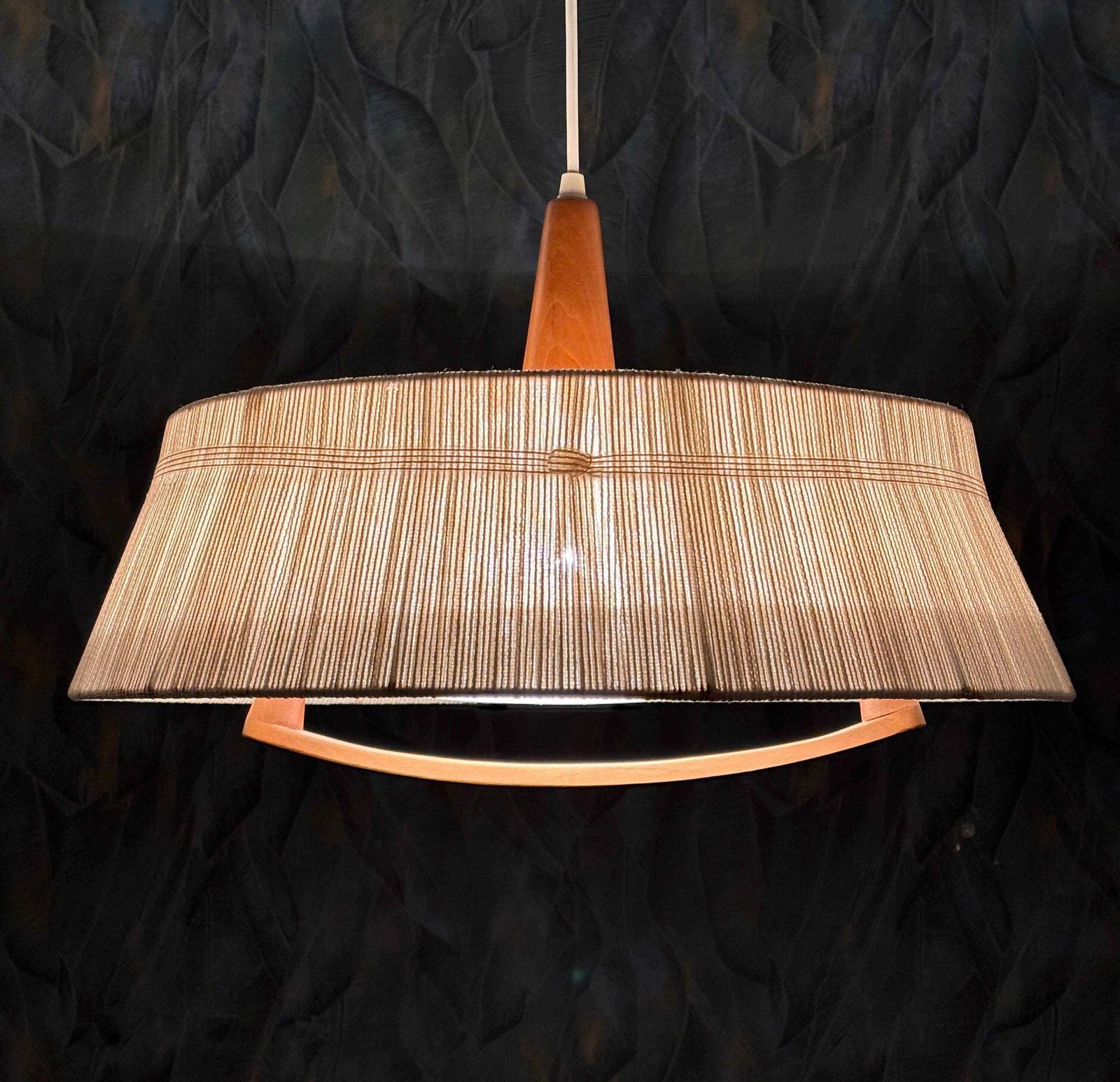 photo for sale Teakhouten Hanglamp Van Temde, Ca. Jaren 1960
