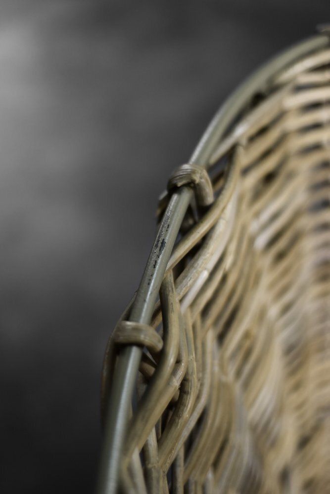 photo buy Mid Century Modern Round Woven Bamboo Armchair, Germany, 1960s