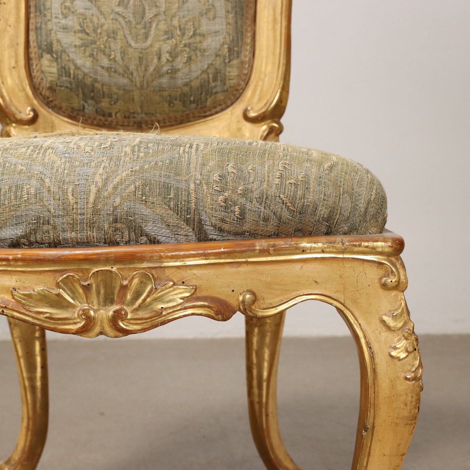 Pair Of Antique Baroque Style Chairs Wood Italy XIX Century photo 770.0