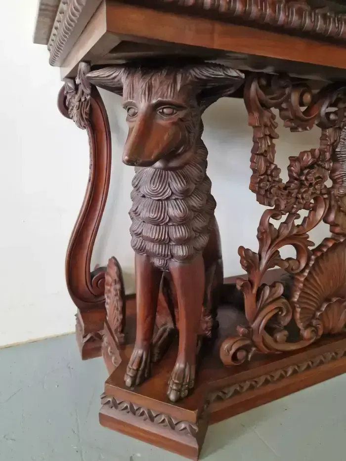 Neo Renaissance Style Mahogany Console photo Furniture