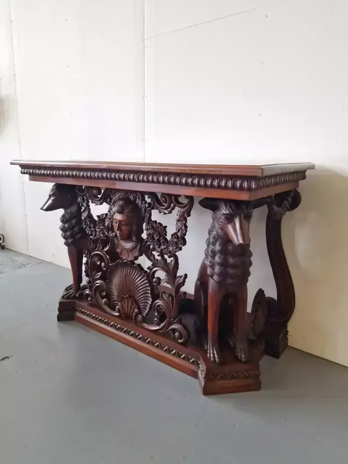Neo Renaissance Style Mahogany Console photo vinterior