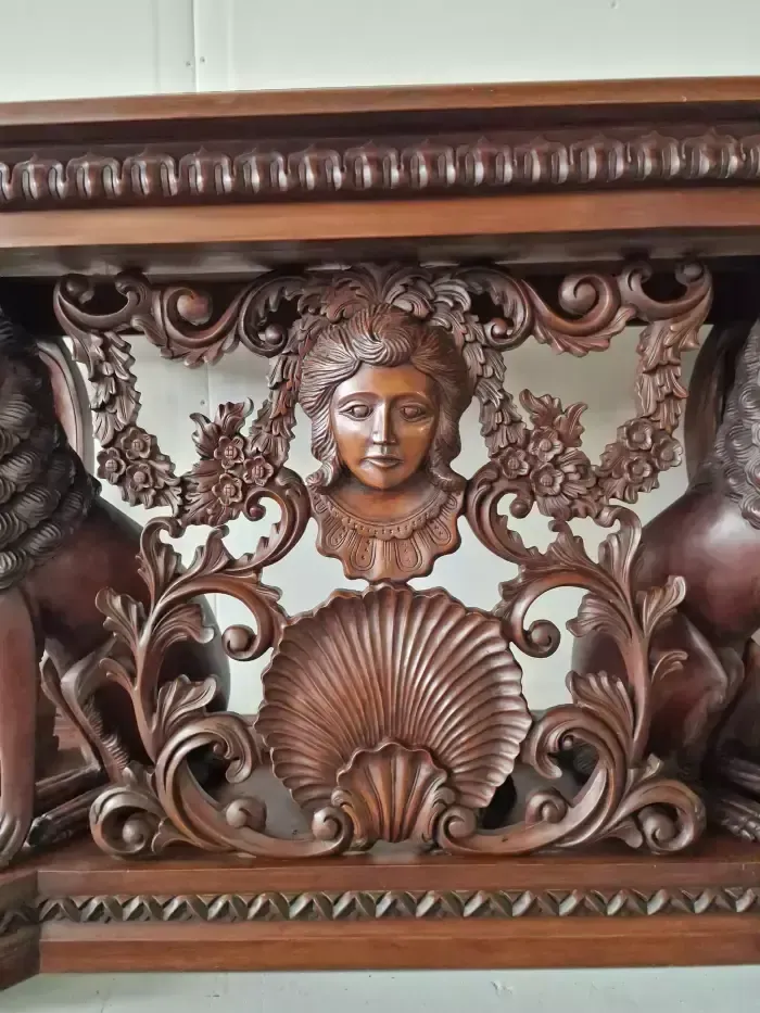 photo furniture Neo Renaissance Style Mahogany Console