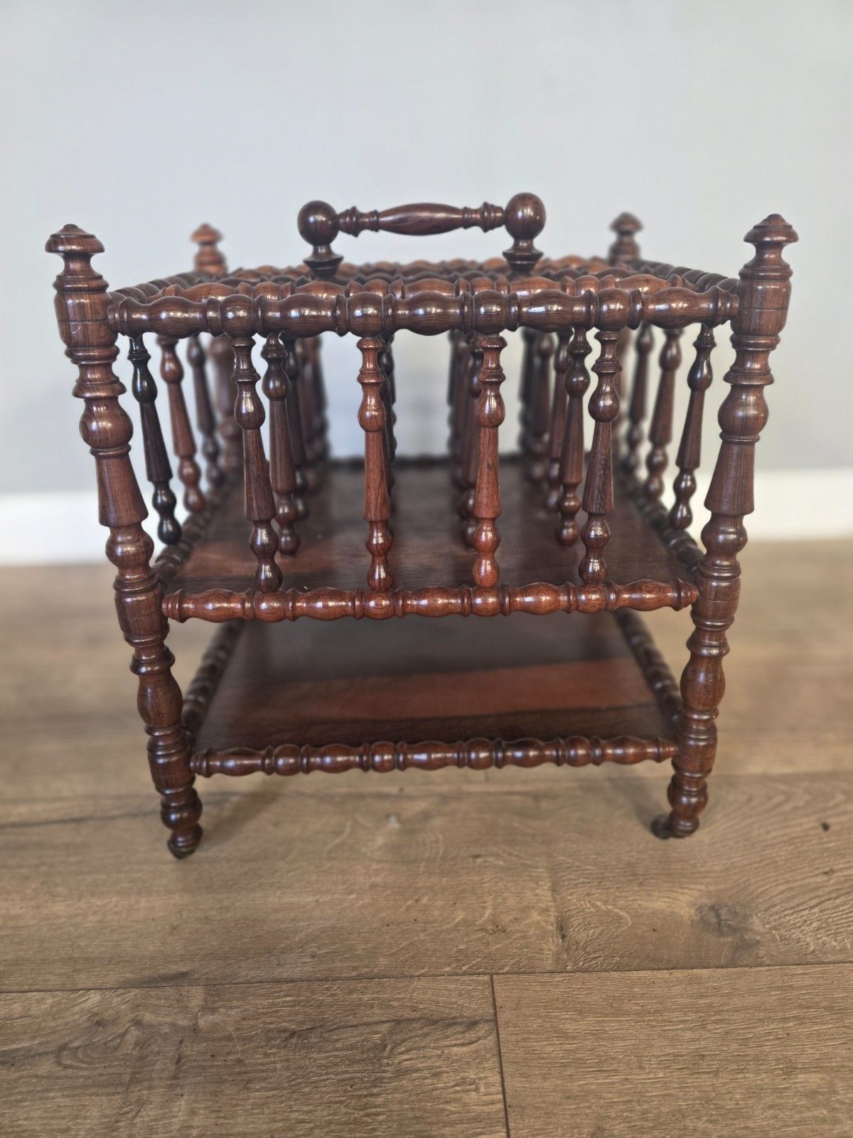 Antique Regency Rosewood Bobbin Turned Canterbury 1820s photo furniture