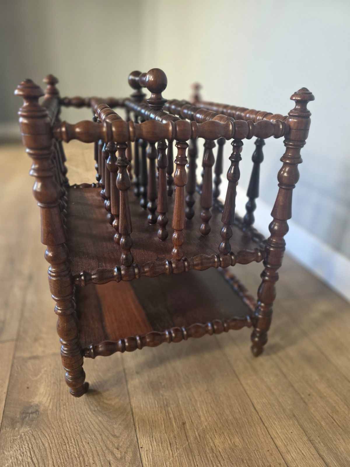 Antique Regency Rosewood Bobbin Turned Canterbury 1820s photo Furniture