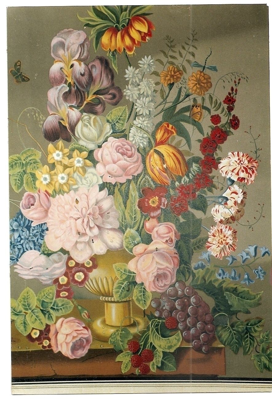 Set Of Six  Botanical Joseph Nigg's Print Of Bouquet Of Flowers Wall Art Collectable photo for sale
