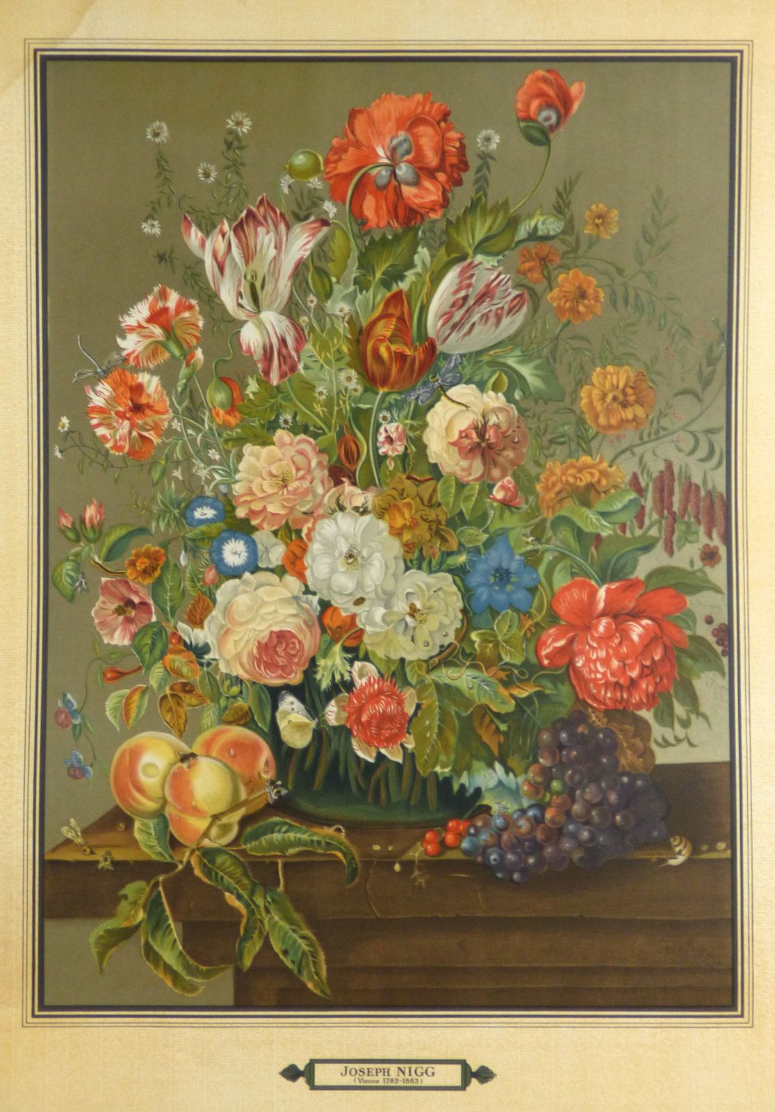 photo for sale Set Of Six  Botanical Joseph Nigg's Print Of Bouquet Of Flowers Wall Art Collectable