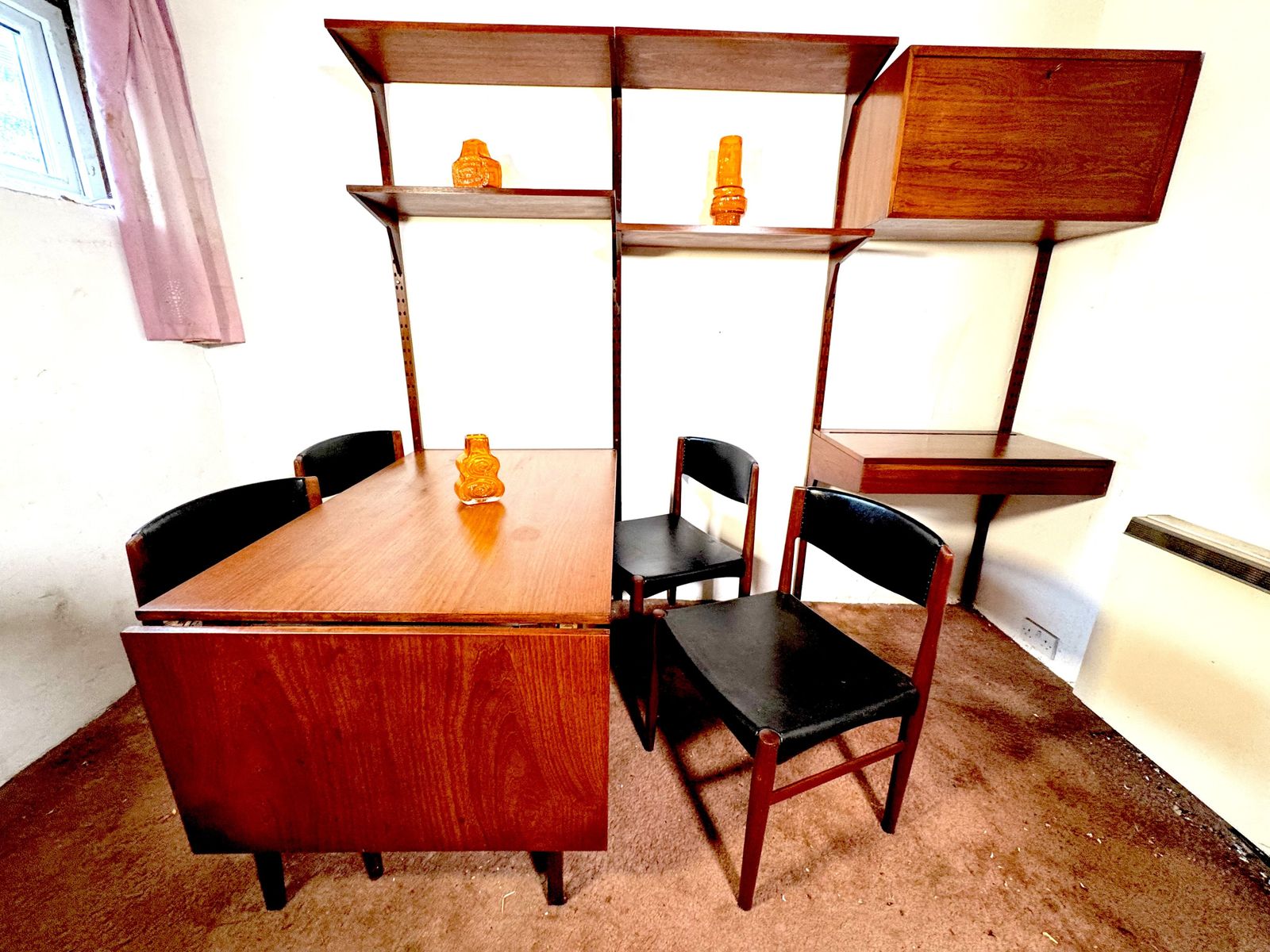 Poul Cadovious Teak Furniture Modular Wall Units/Table/Chairs/Cabinets