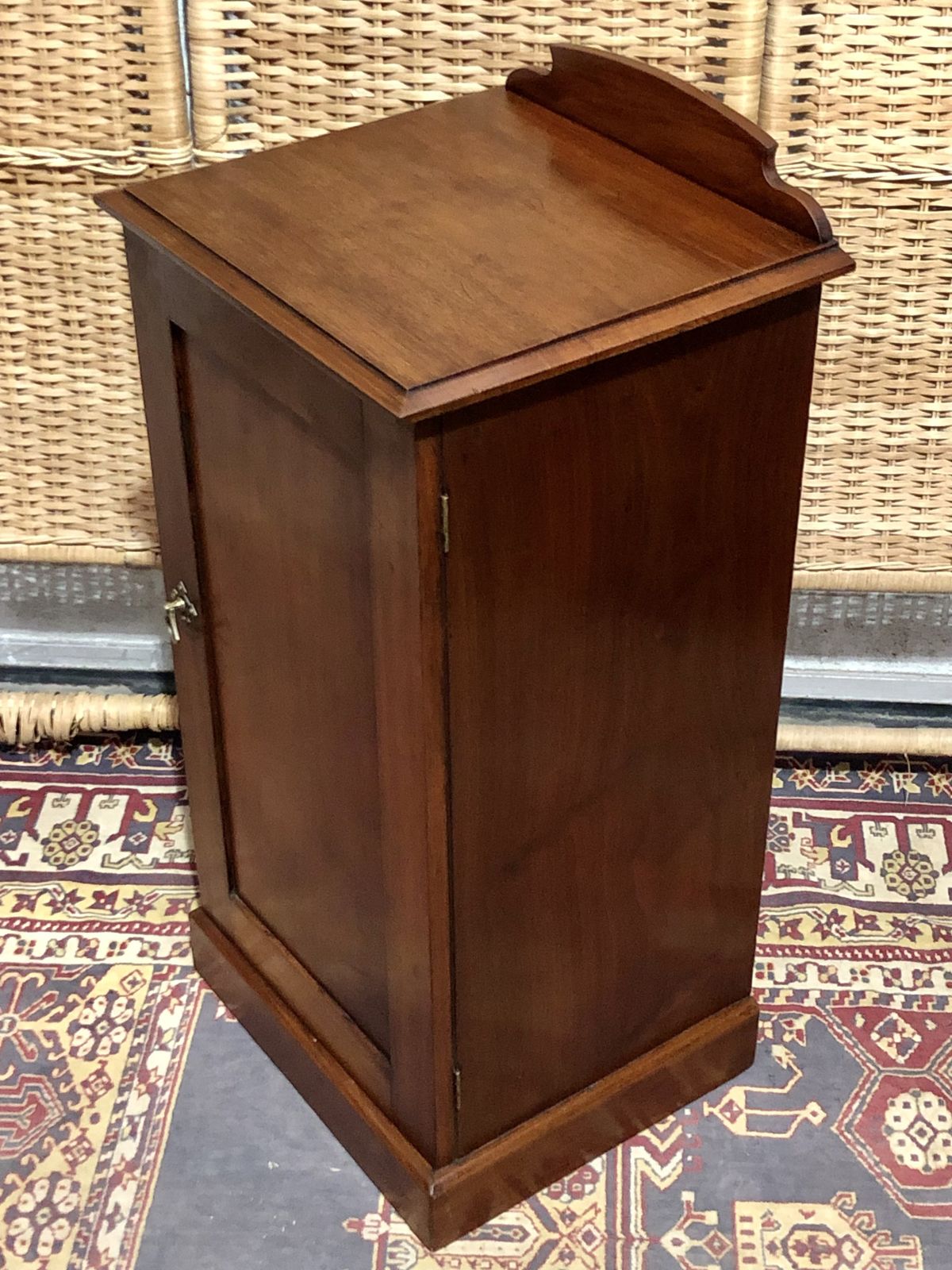 Edwardian Walnut Bedside Table Or Nightstand photo vintage