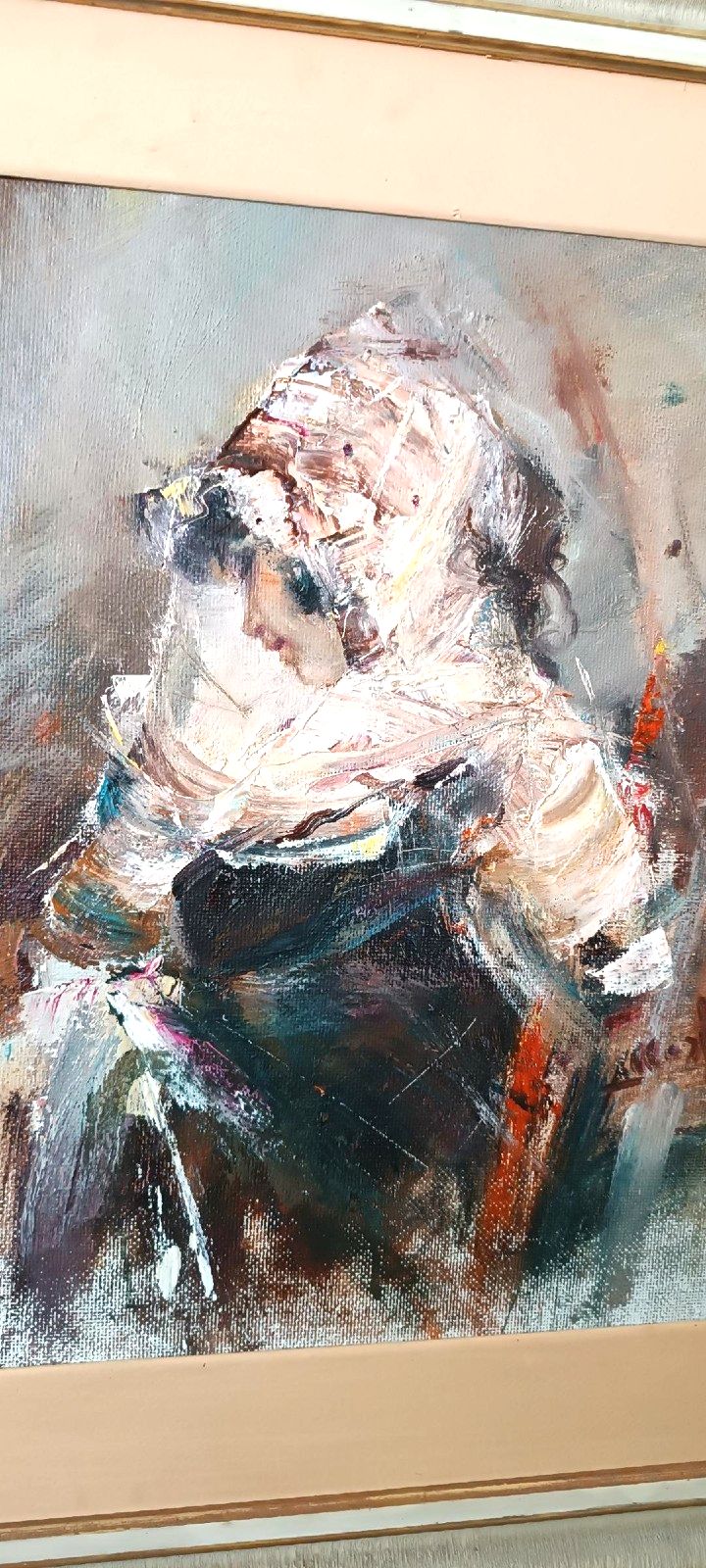 Large Oil Painting On Canvas Alberto Alberti (1894 1974) 1959 Female Figure photo 262.0