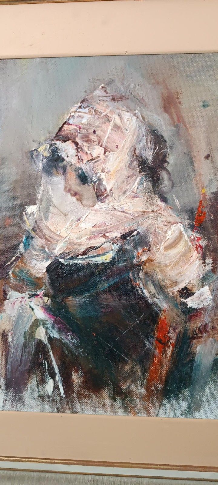 Large Oil Painting On Canvas Alberto Alberti (1894 1974) 1959 Female Figure photo buy