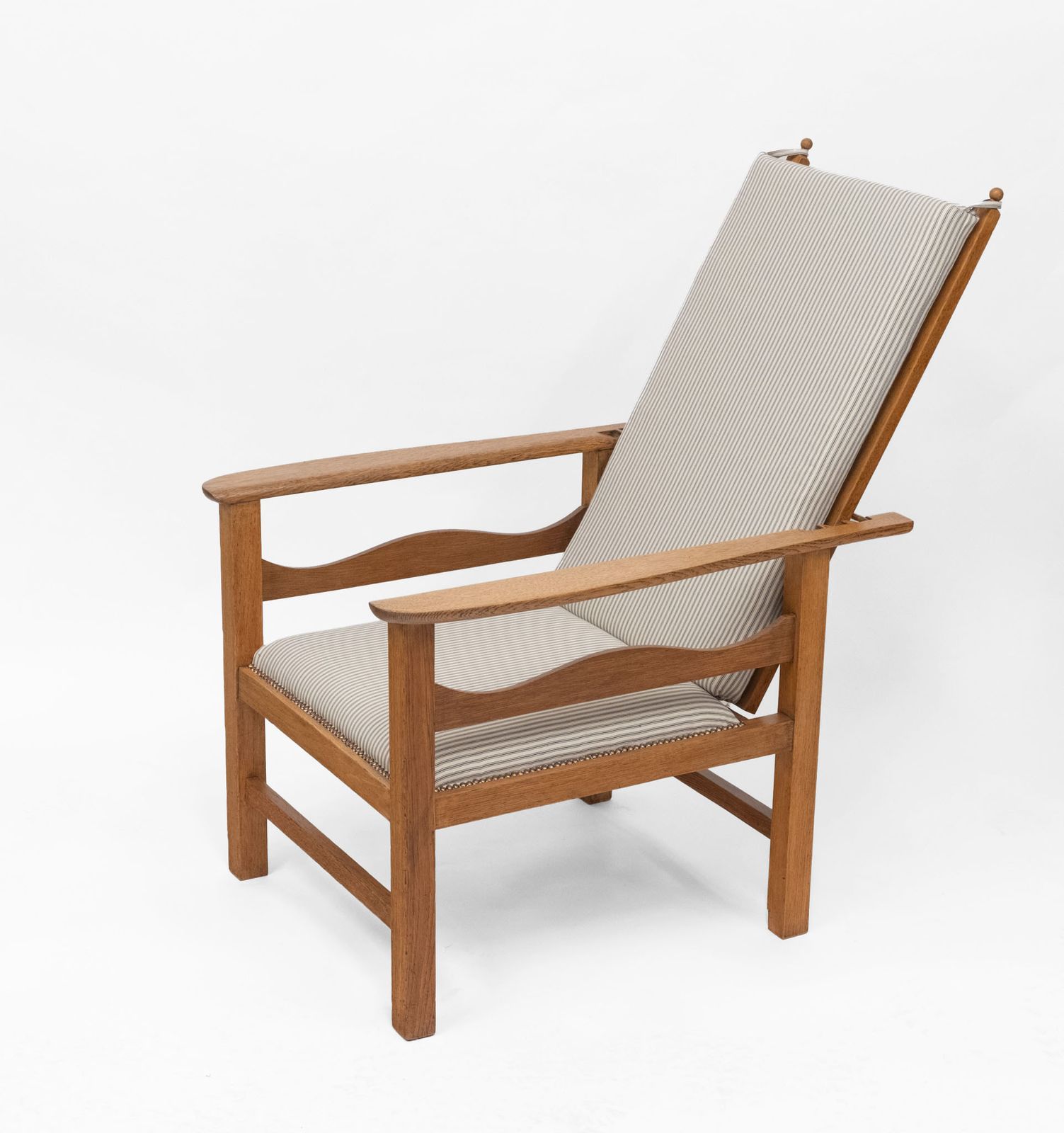 Ambrose Heal Oak Arts & Crafts Reclining Chair For Heals Of London photo for sale