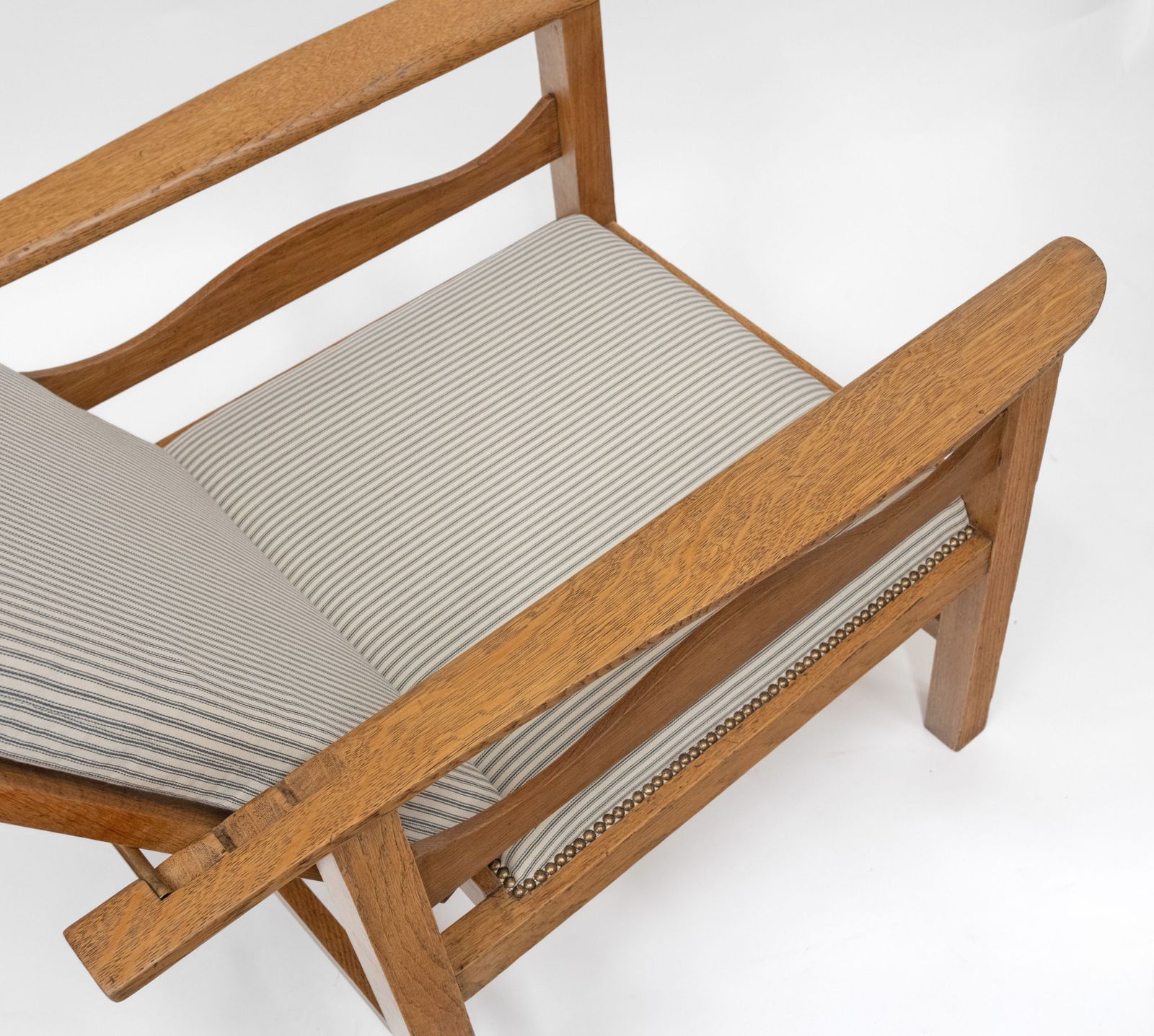 Ambrose Heal Oak Arts & Crafts Reclining Chair For Heals Of London photo vinterior