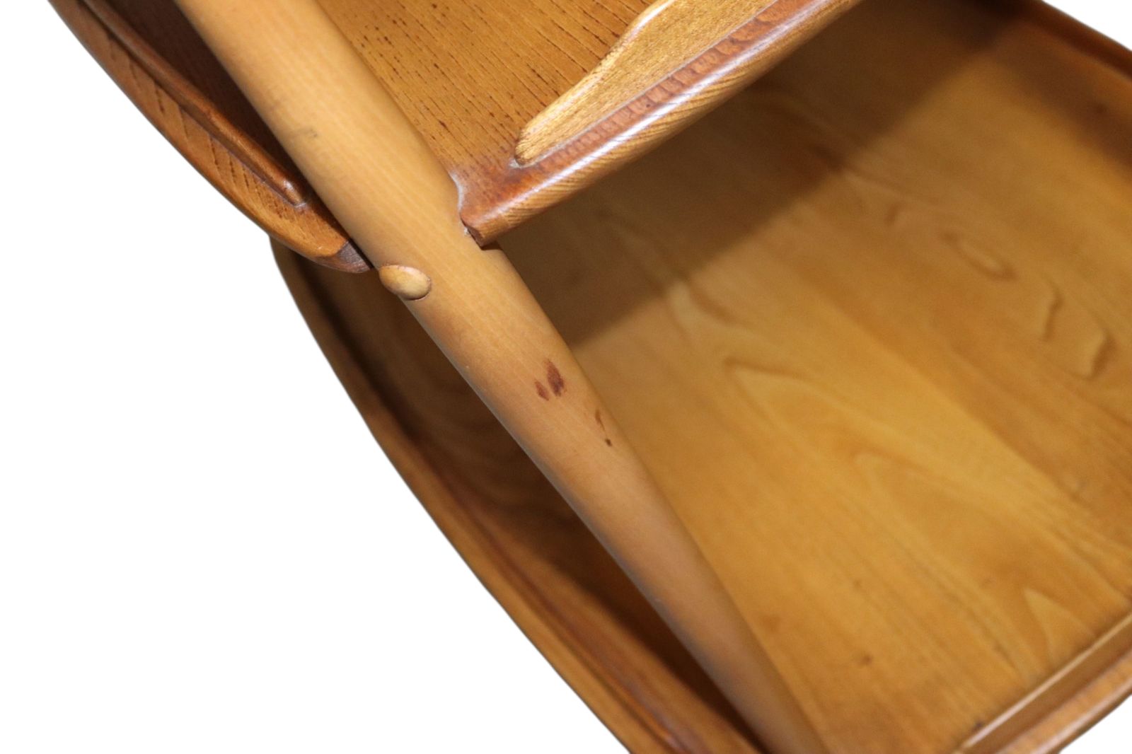 Vintage Ercol Elm & Beech Drinks Trolley 3 Tier Tea / Serving Trolley photo for sale