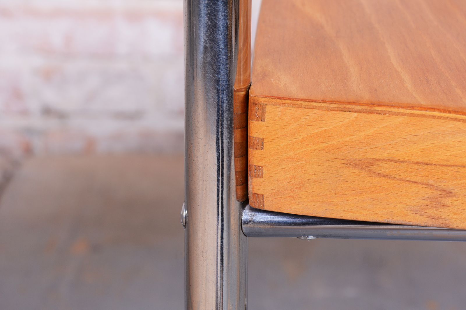 Restored Bauhaus Armchair, By Ladislav žák, Beech, Polish, Chrome, Czech, 1930s photo vinterior