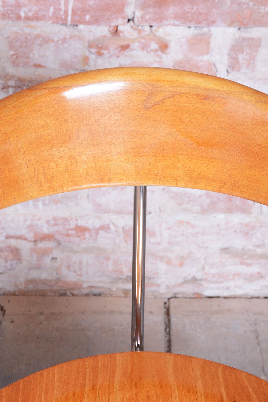Restored Bauhaus Armchair, By Ladislav žák, Beech, Polish, Chrome, Czech, 1930s photo vintage