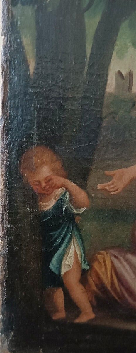 Old Painting   Oil On Canvas   Crucifixion   Italian School, 18th Century photo vinterior