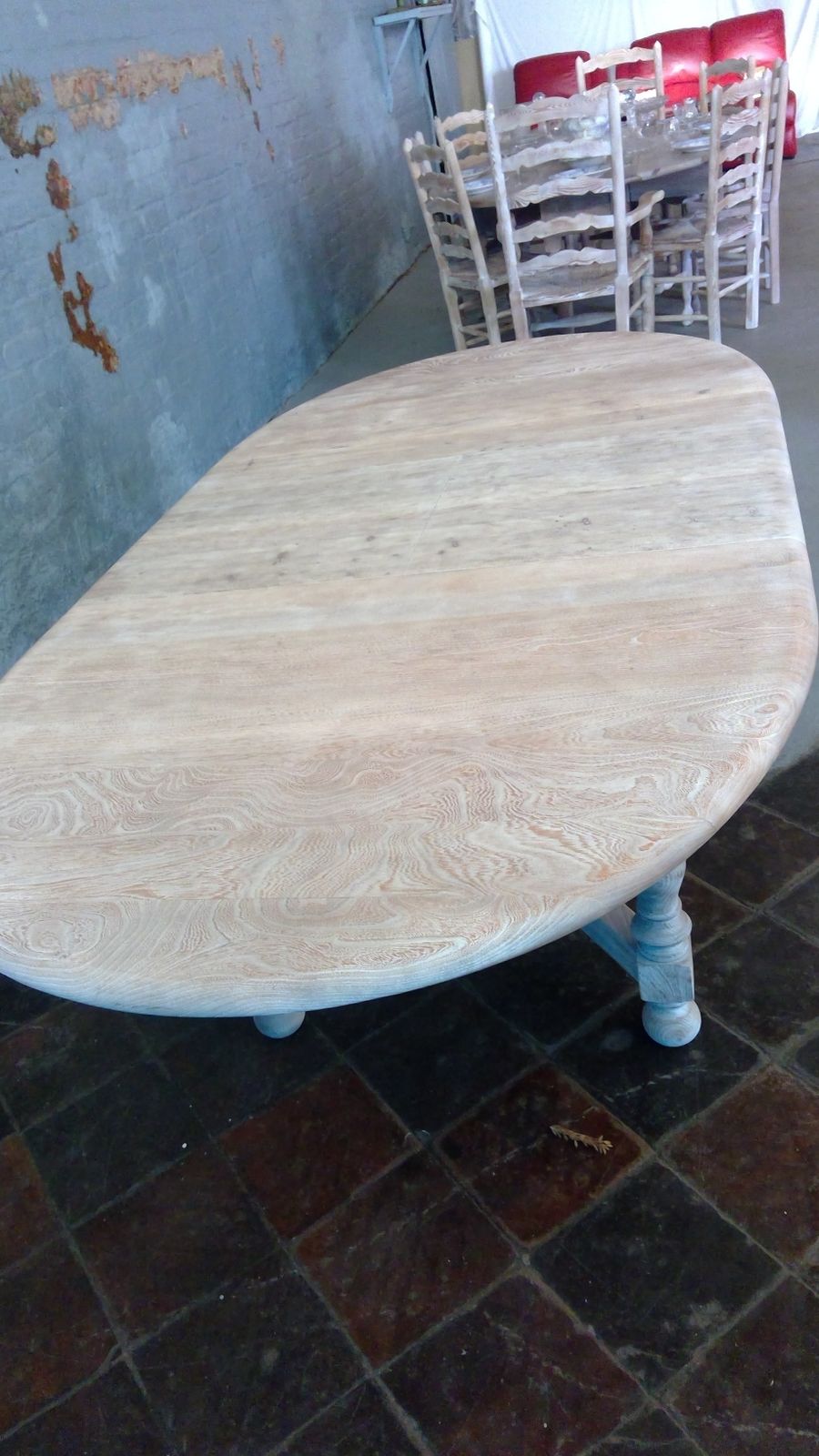 Cerused Ercol Limed Elm Butterfly Leaf Dining Table photo Furniture