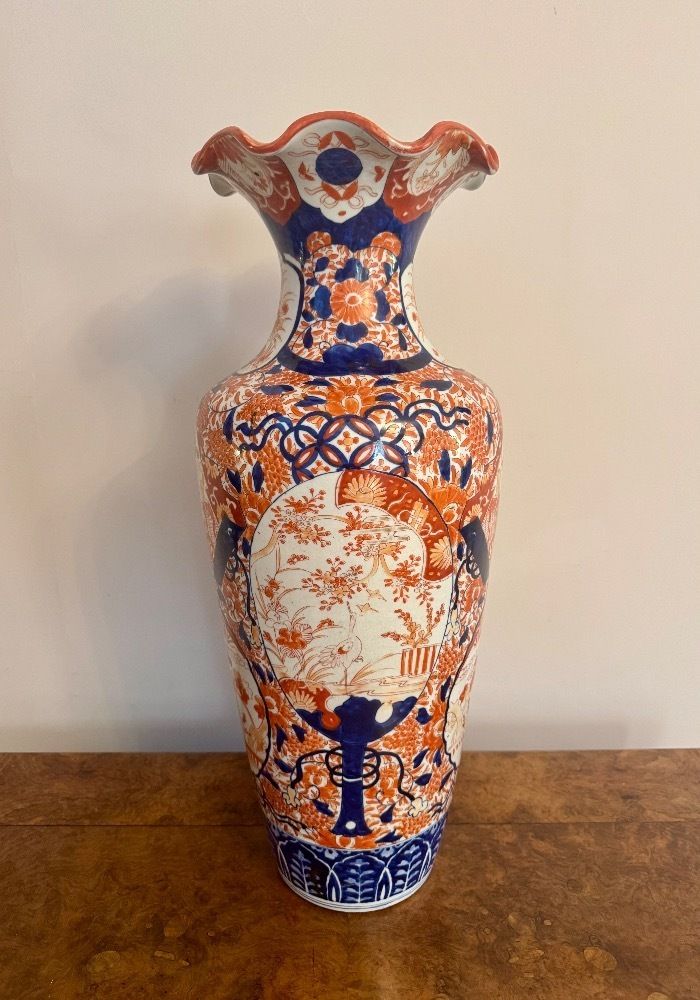 Outstanding Quality Large Antique Japanese Imari Floor Standing Vase photo furniture