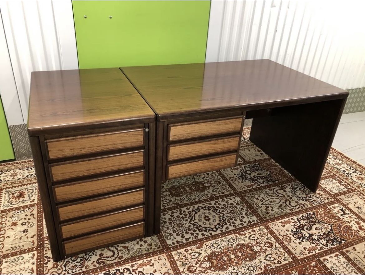 photo vinterior Stunning Sven Dyrlund Mid Century Executive Danish Rosewood Desk