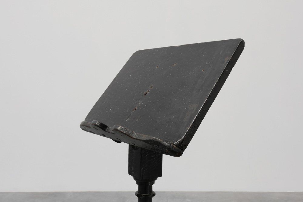 Rustic French Black Bookstand In Wood, 1850 photo furniture